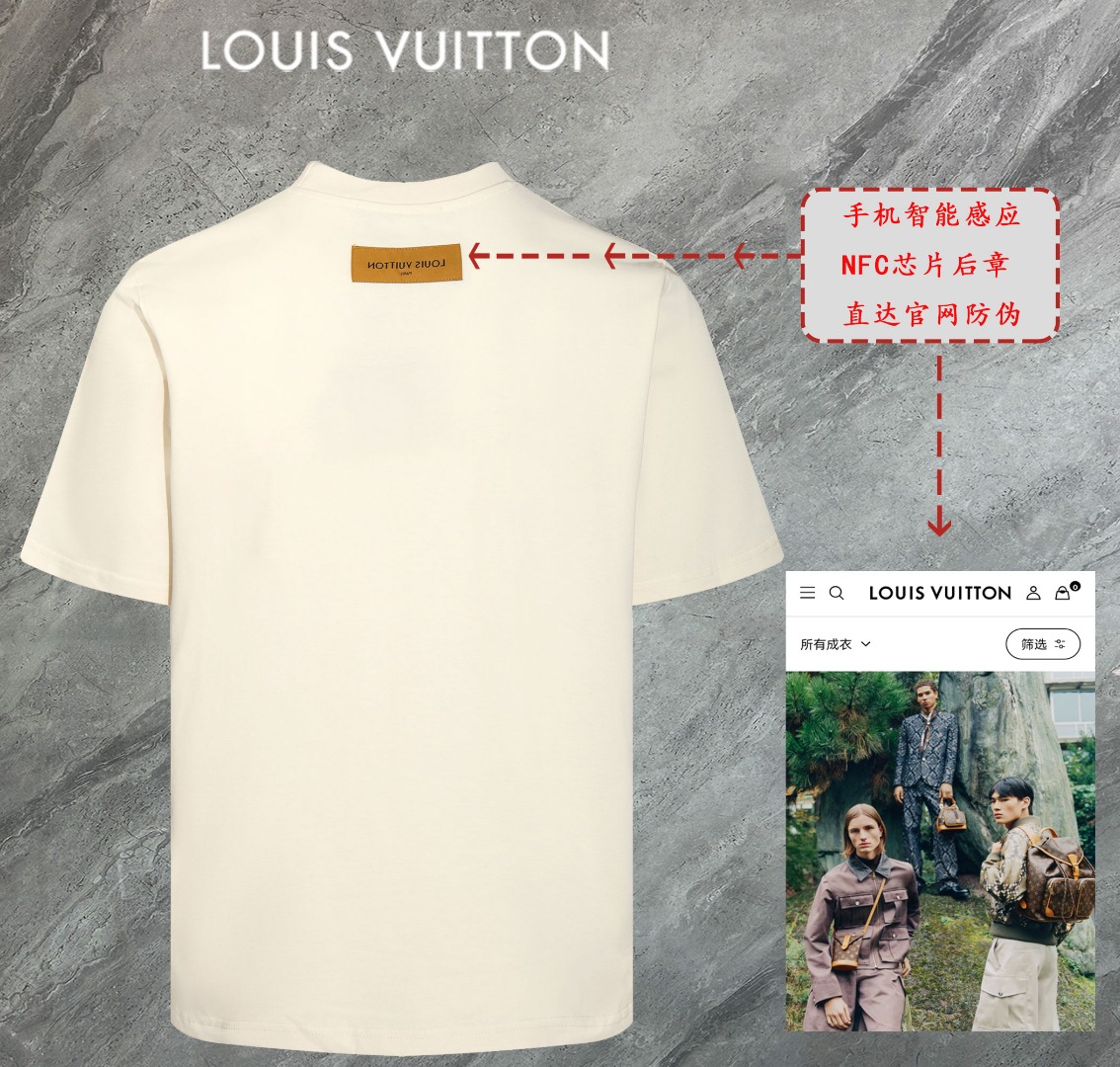 最新の2025年ヴィトンのtシャツスーパーコピー 柔らかい 短袖 純綿 トップス ゆったり 杏色_8