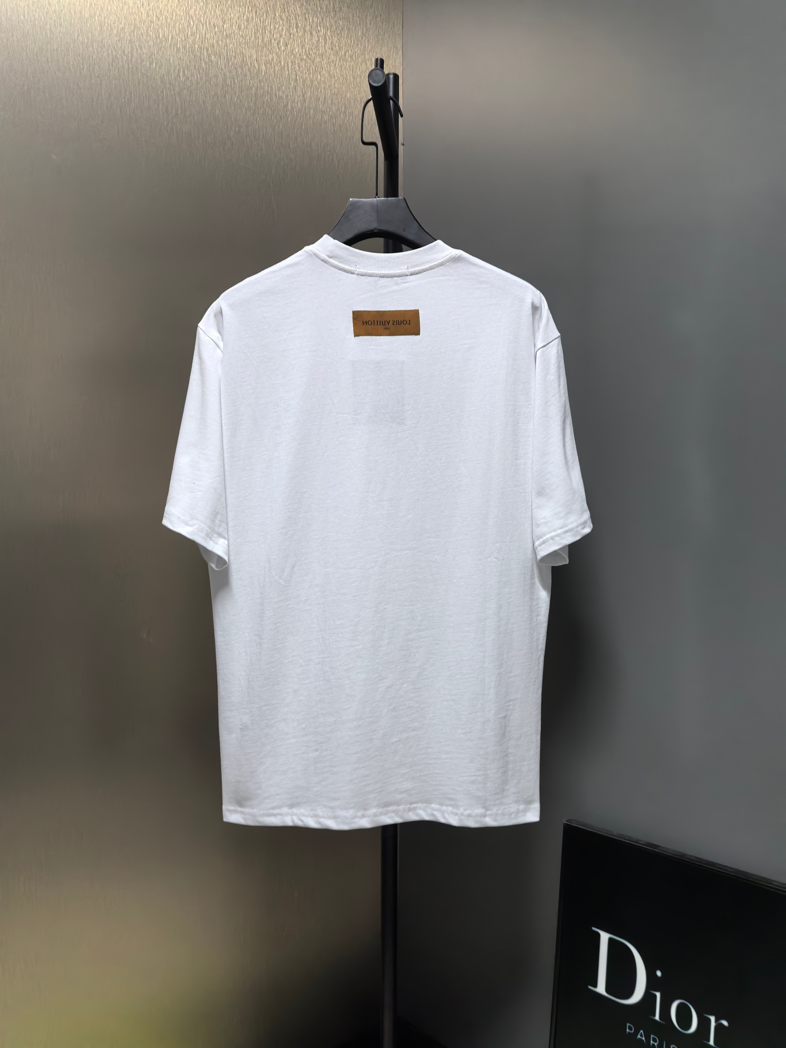 ルイヴィトン tシャツ タグ偽物 シンプル ゆったり 短袖 純綿 トップス ロゴ刺繍 ホワイト_8