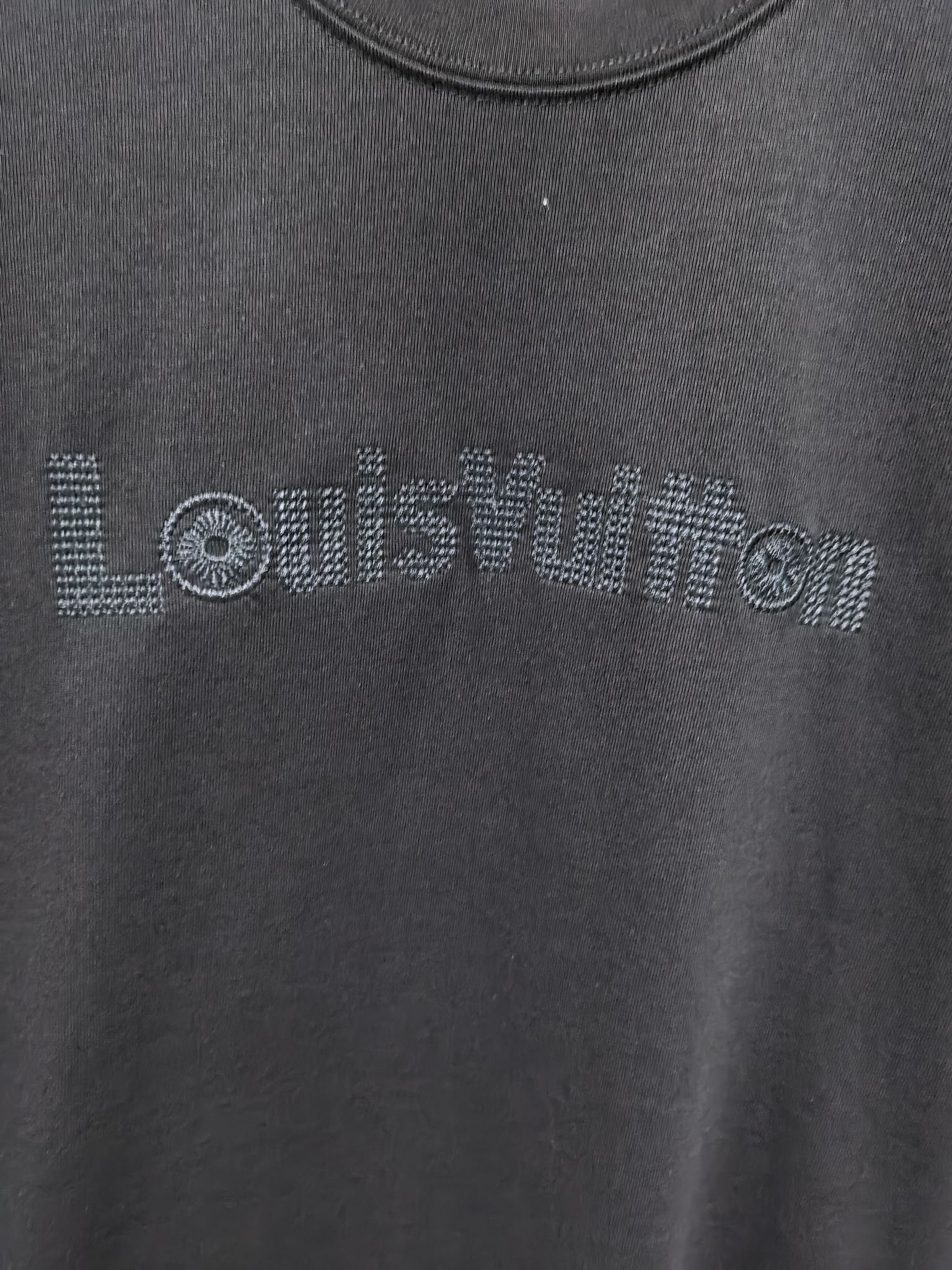 ヴィトン tシャツ 公式コピー シンプル ゆったり 短袖 純綿 トップス ロゴ刺繍 ブラック_3