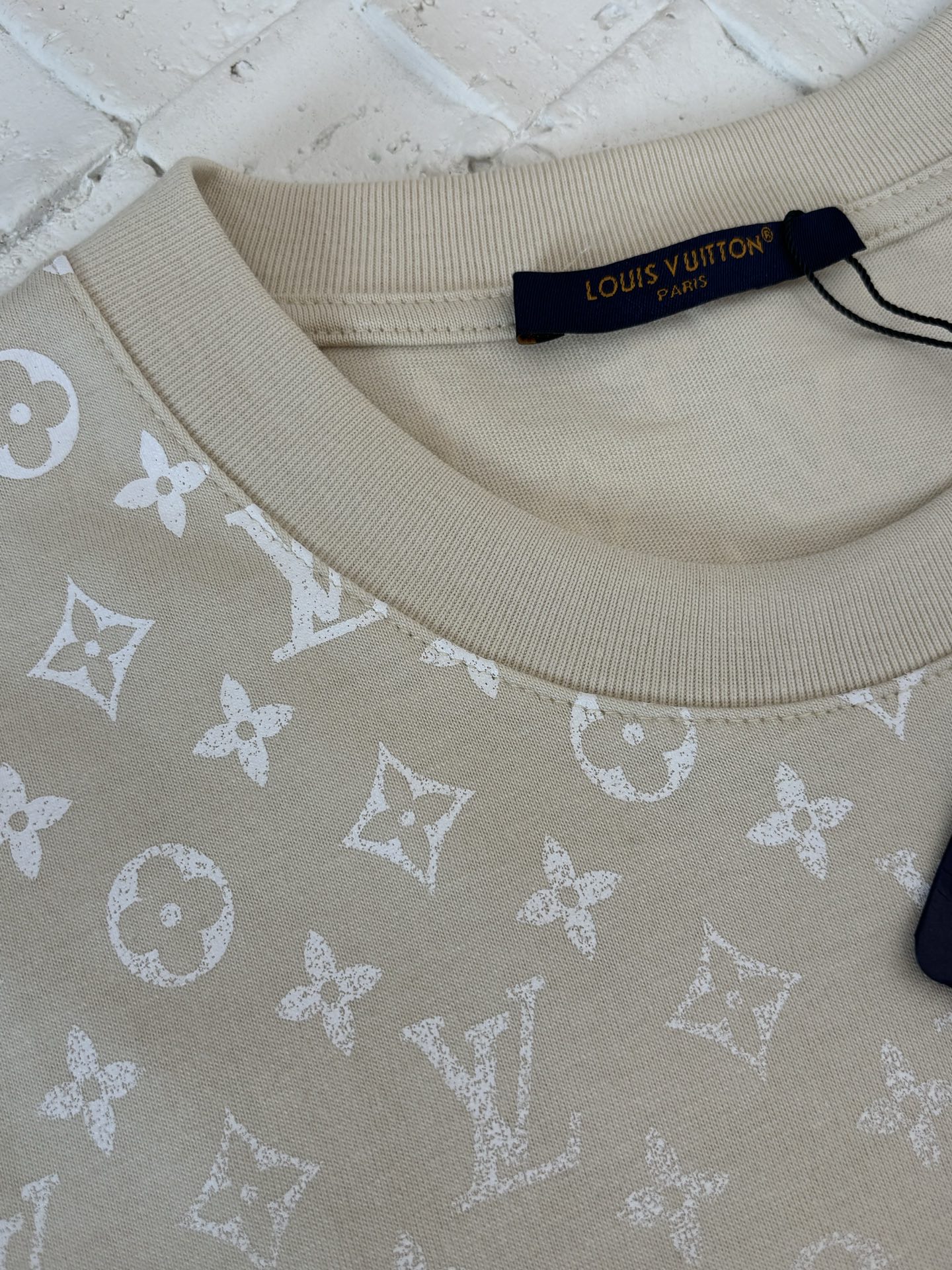 レディース ルイヴィトン tシャツスーパーコピー ゆったり 短袖 純綿 トップス 杏色_5