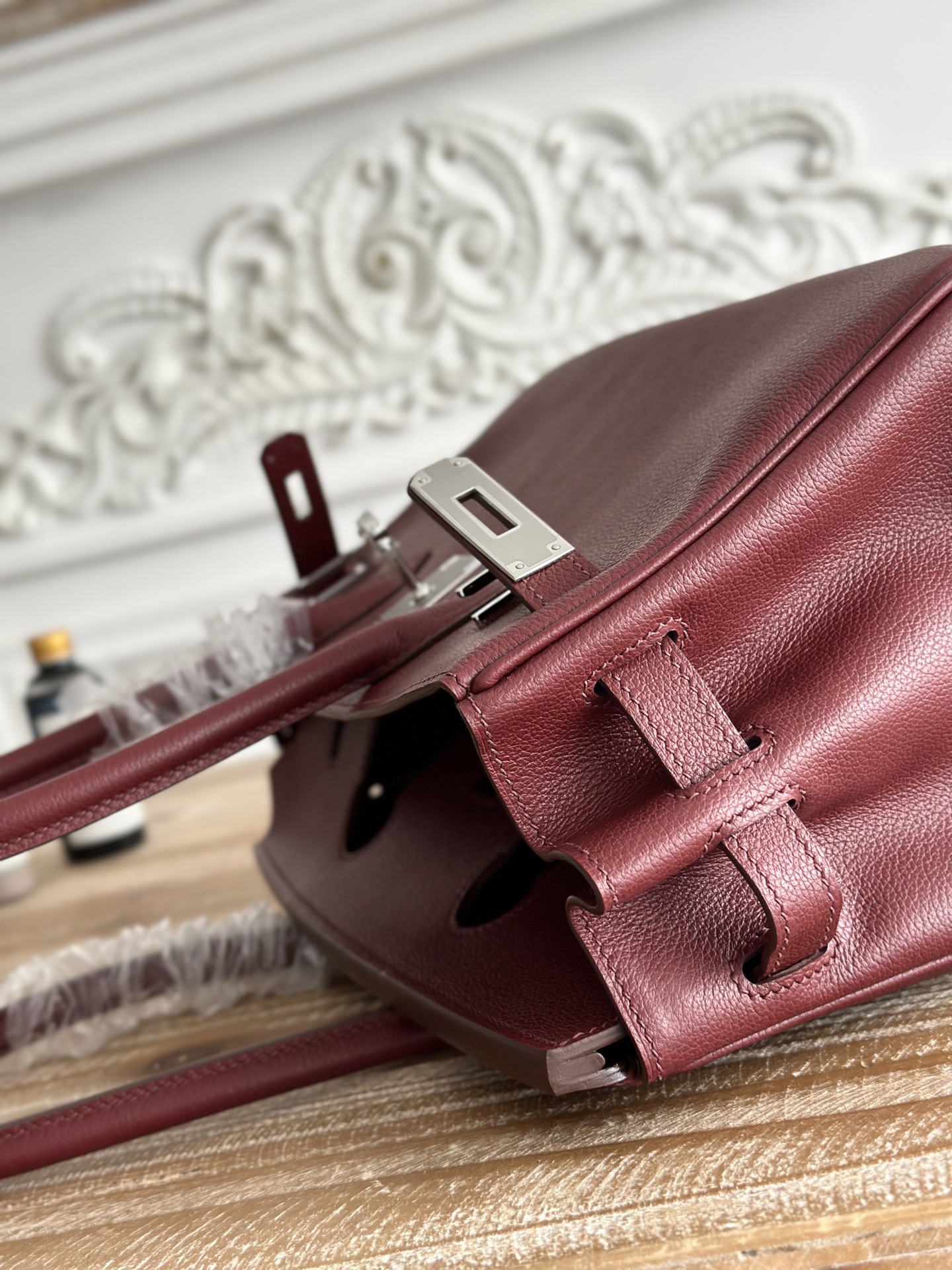 大販売 エルメスバッグ新作スーパーコピー ハンドバッグ 本革 レザー 都市風 シルバーバックル レッド_4