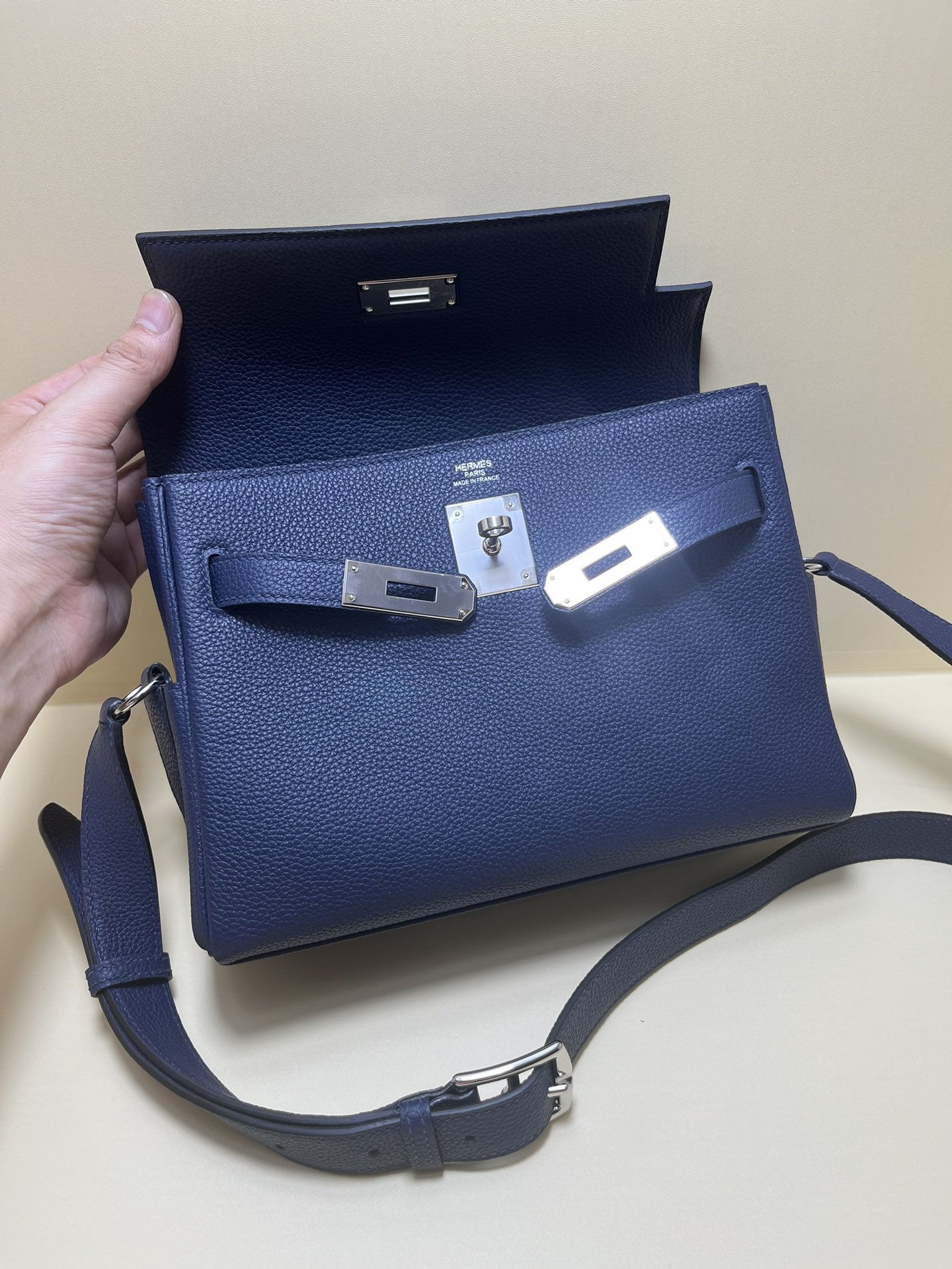 高級感 エルメスバッグ クロコダイル激安通販 紳士 ビジネス 通勤 斜め掛けバッグ ブルー_6