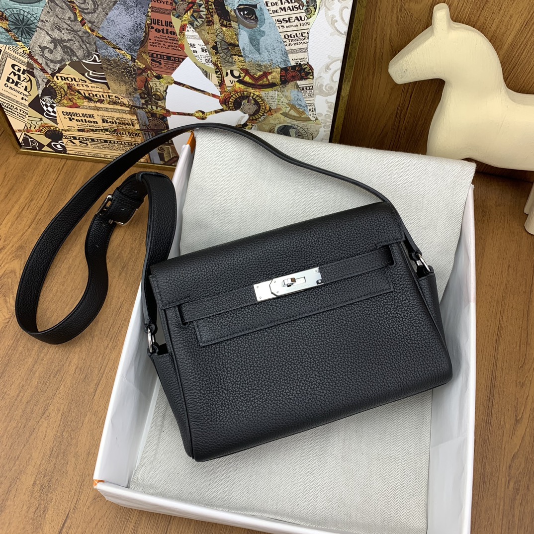 エルメスバッグ 購入方法偽物 メンズ 紳士 ビジネス 通勤 斜め掛けバッグ 男女兼用 ブラック_2
