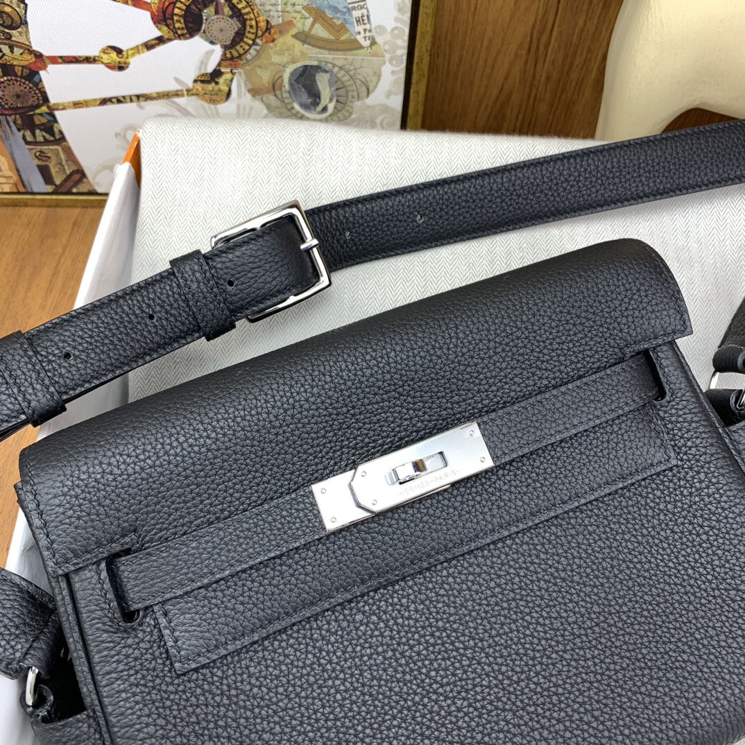 エルメスバッグ 購入方法偽物 メンズ 紳士 ビジネス 通勤 斜め掛けバッグ 男女兼用 ブラック_8