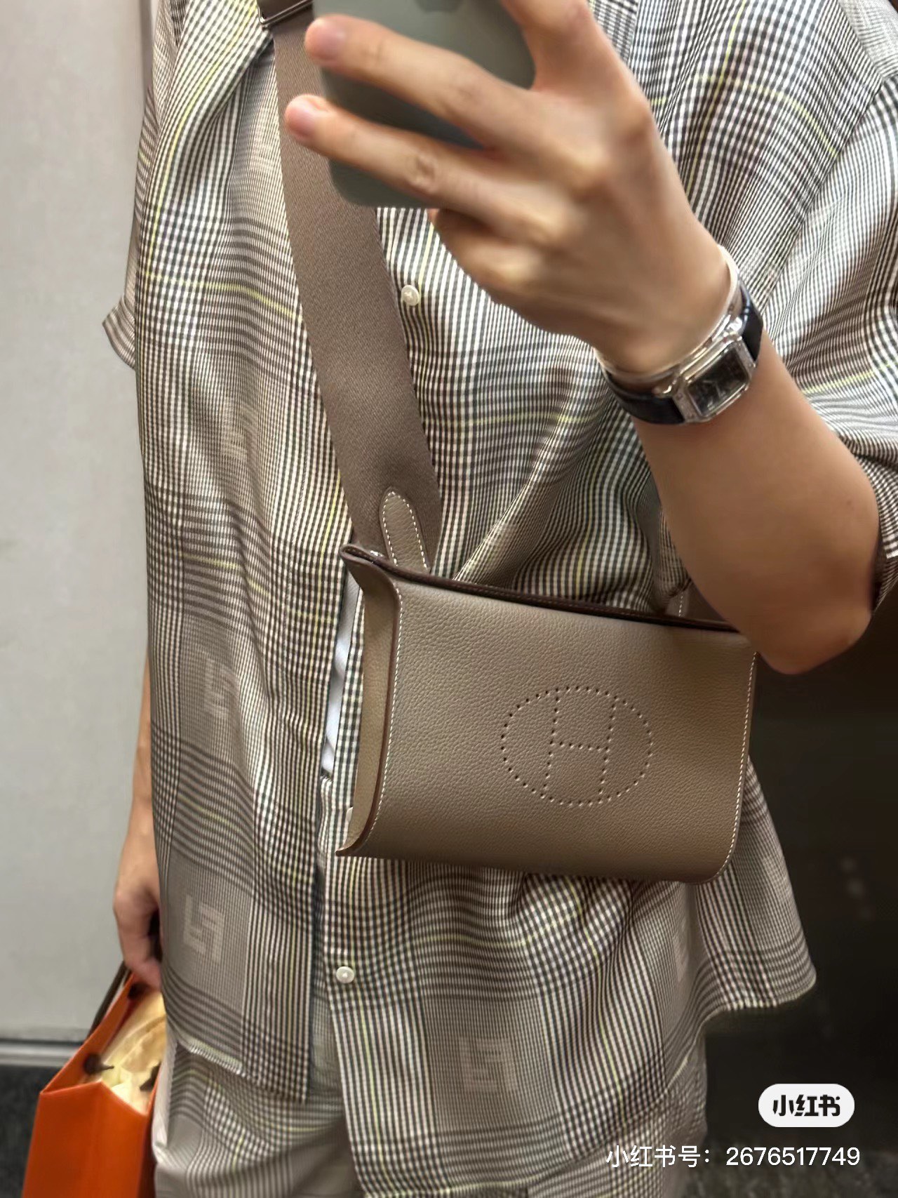 エルメスバッグ ショルダーコピー 牛革 斜め掛けバッグ レザー 優雅レディ 男女兼用 ベージュ色_7