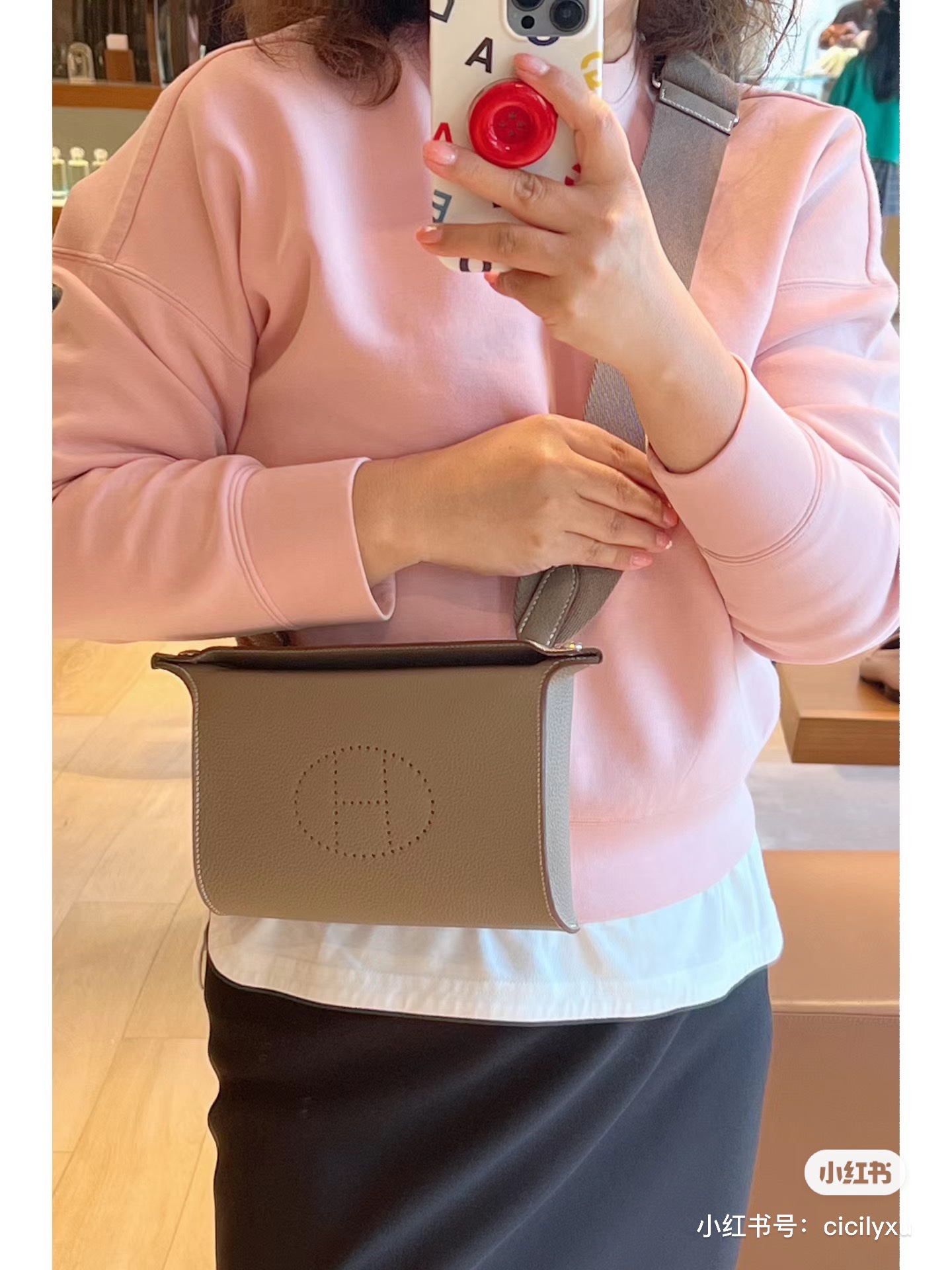エルメスバッグ ショルダーコピー 牛革 斜め掛けバッグ レザー 優雅レディ 男女兼用 ベージュ色_8