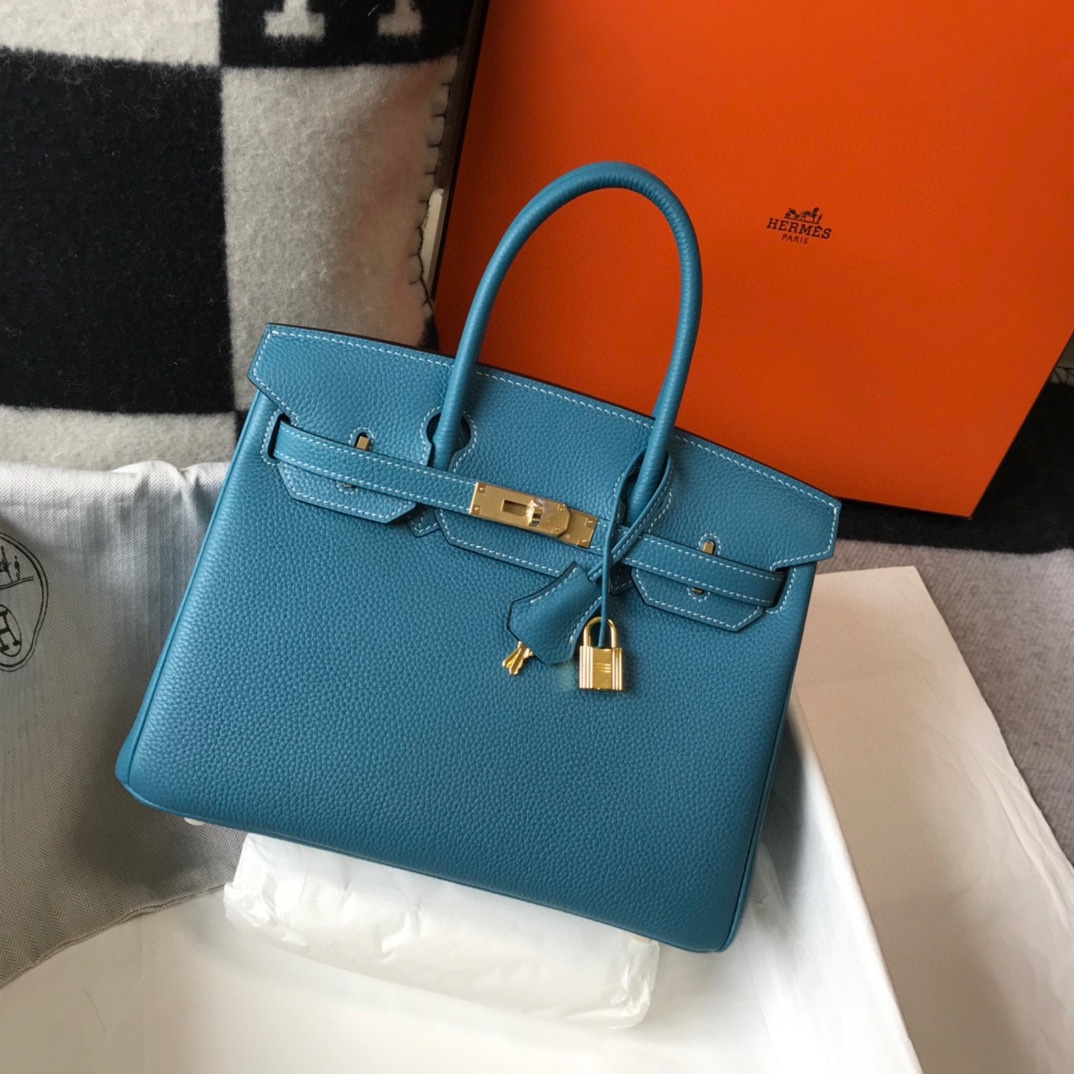 エルメスバッグ ボリード 定価スーパーコピー 大容量 ビジネス 通勤 レザー 牛革 ハンドバッグ ブルー_1
