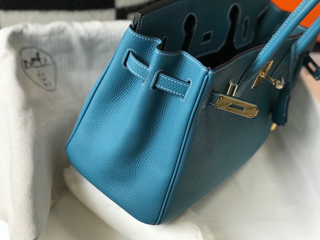 エルメスバッグ ボリード 定価スーパーコピー 大容量 ビジネス 通勤 レザー 牛革 ハンドバッグ ブルー_5