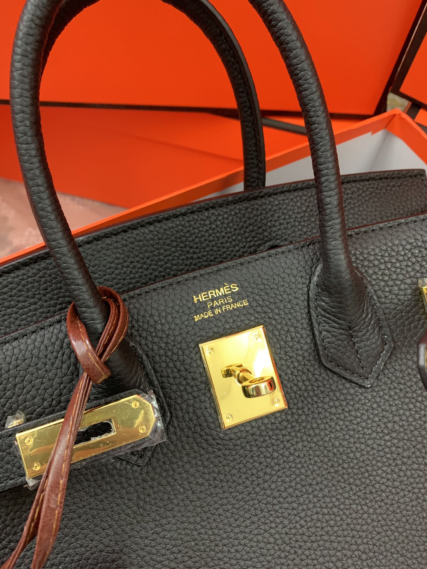 限定販売 エルメスバッグ なぜ高い偽物 ビジネス 通勤 レザー 牛革 ハンドバッグ ブラック_4