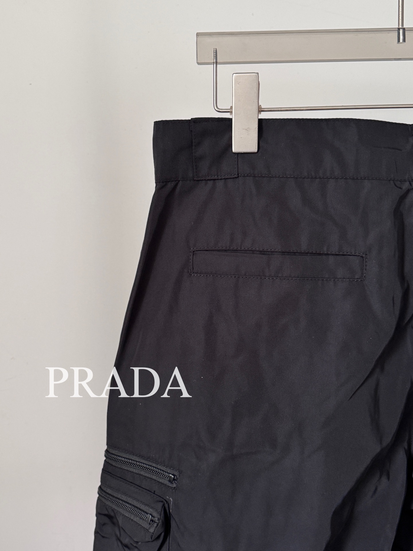 prada パンツコピー ショットパンツ ナイロン 夏新作 ポケット付き ゆったり ブラック_7