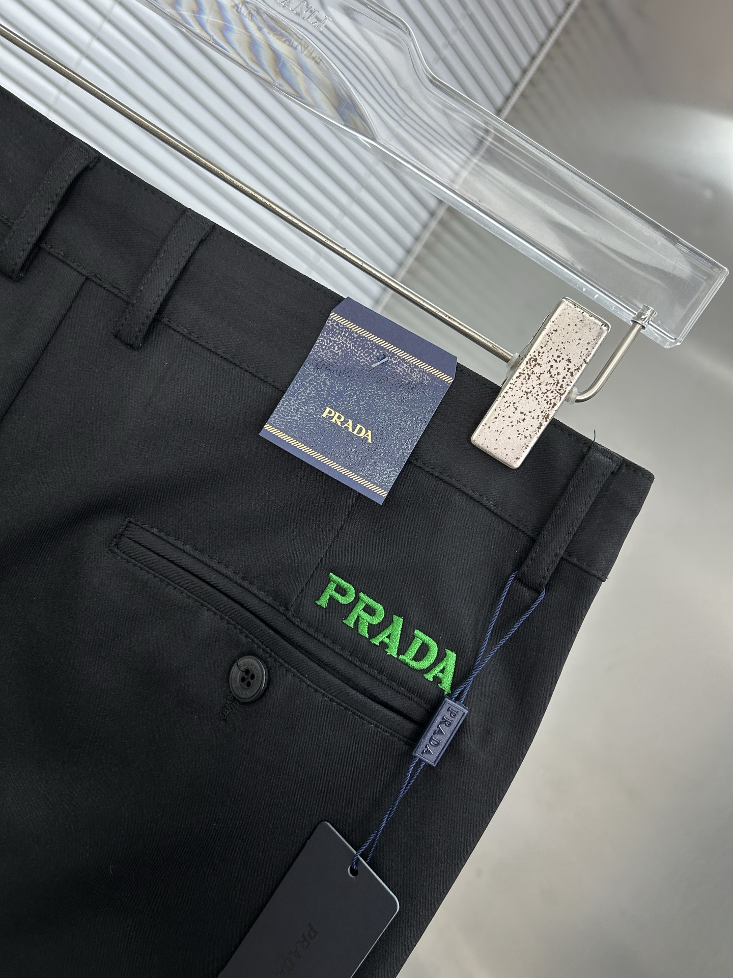 prada ズボンコピー スラックス 通勤 カジュアル パンツ ブラック_7