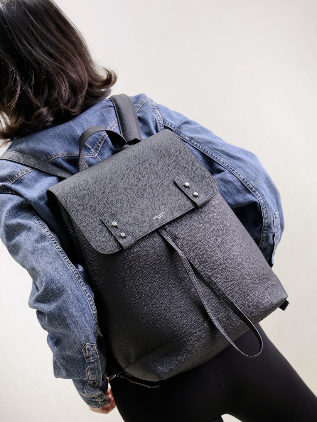 イヴ サン ローラン トート バッグコピー バックバッグ 本革 通学 シンプル 480585 ブラック_9