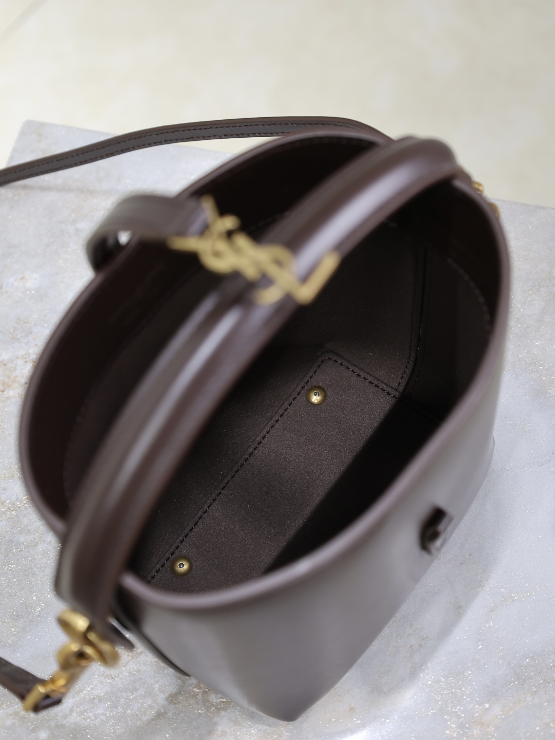 ysl トート バッグスーパーコピー 本革 斜め掛けバッグ レザー ミニ 765870 ブラウン_9