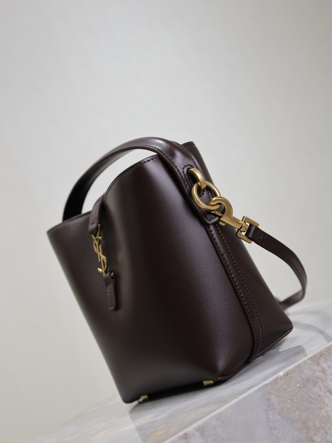 ysl トート バッグスーパーコピー 本革 斜め掛けバッグ レザー ミニ 765870 ブラウン_12