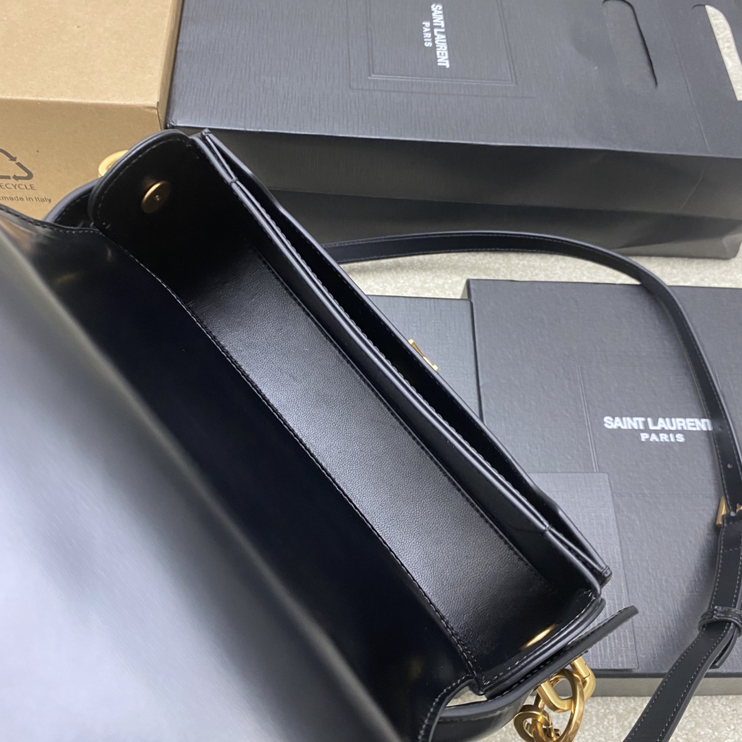 超激得の新品 サン ローラン レディ バックコピー 優雅 レザー 斜め掛けバッグ 787671 ブラック_4
