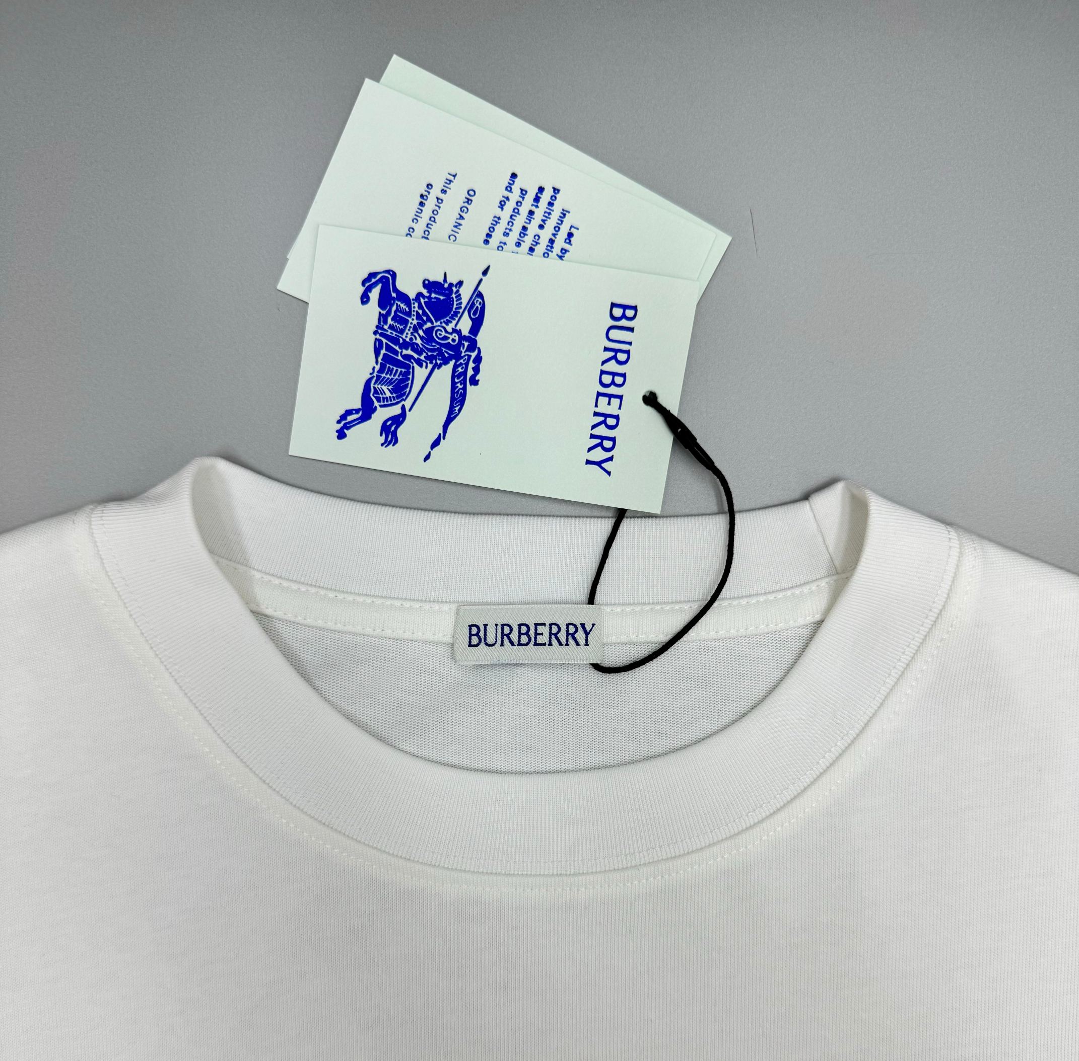 supreme バーバリー t シャツ激安通販 シンプル 純綿Tシャツ 男女兼用 トップス 半袖 ホワイト_2