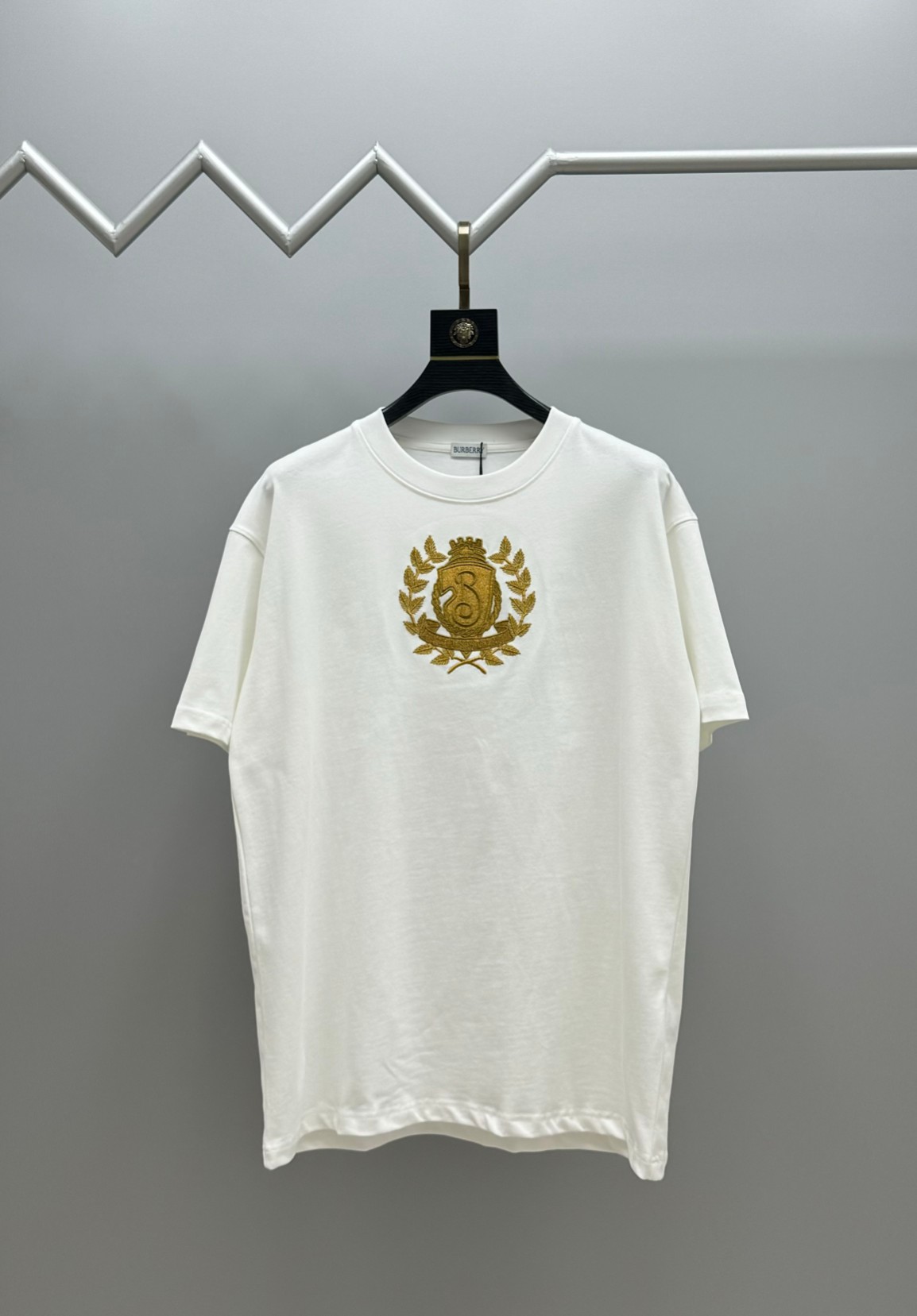 supreme バーバリー t シャツ 定価偽物 シンプル 純綿Tシャツ 男女兼用 トップス 短袖 ホワイト_1