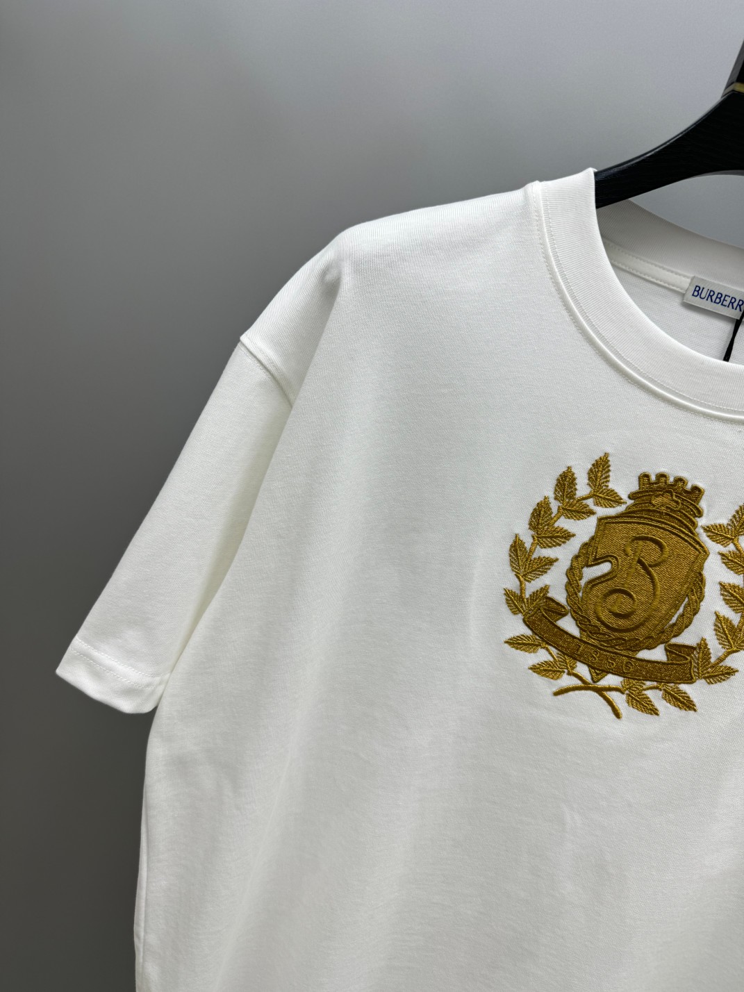 supreme バーバリー t シャツ 定価偽物 シンプル 純綿Tシャツ 男女兼用 トップス 短袖 ホワイト_5