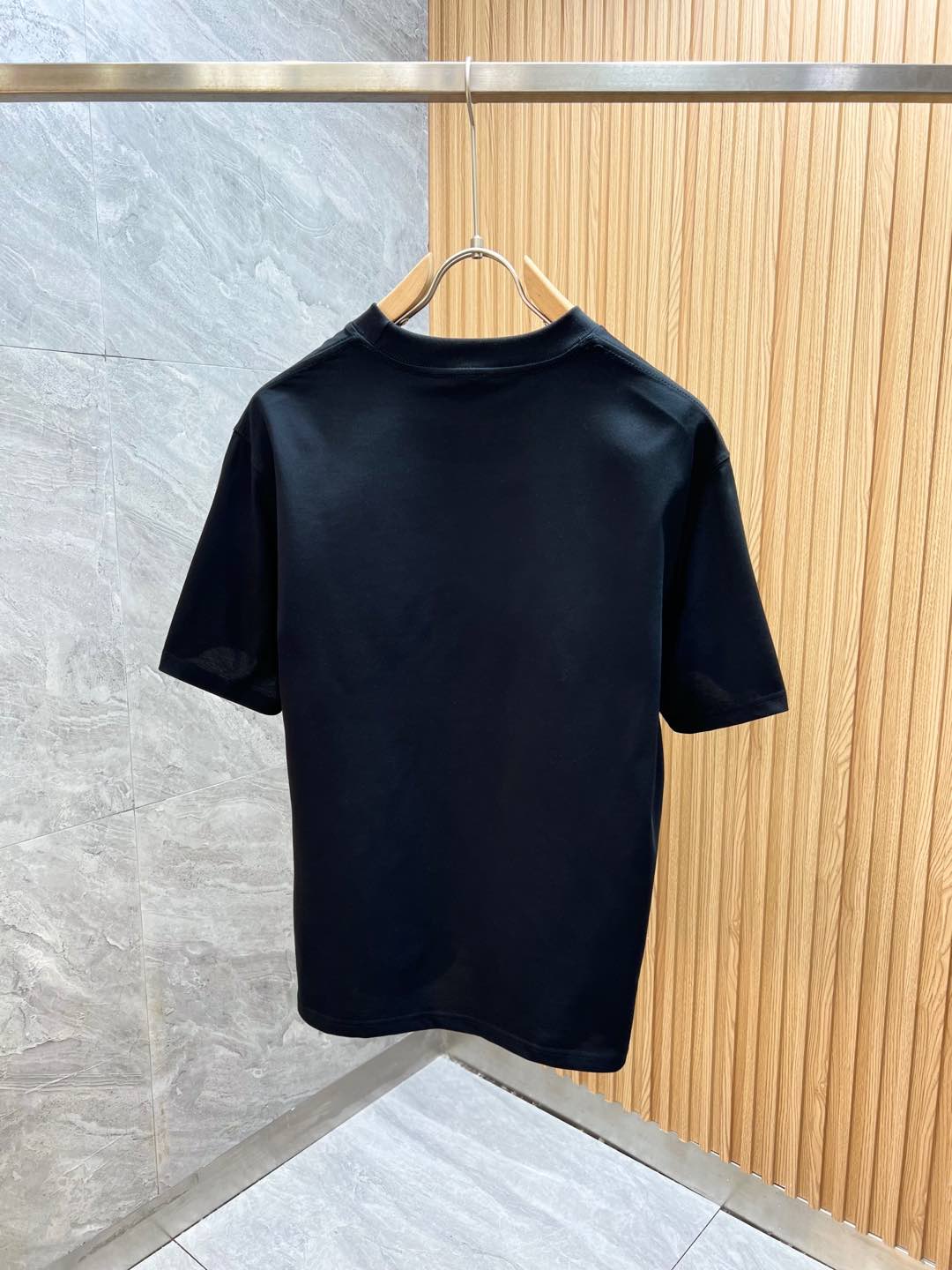 t シャツ burberryコピー シンプル 純綿Tシャツ 男女兼用 トップス 短袖 ブラック_4