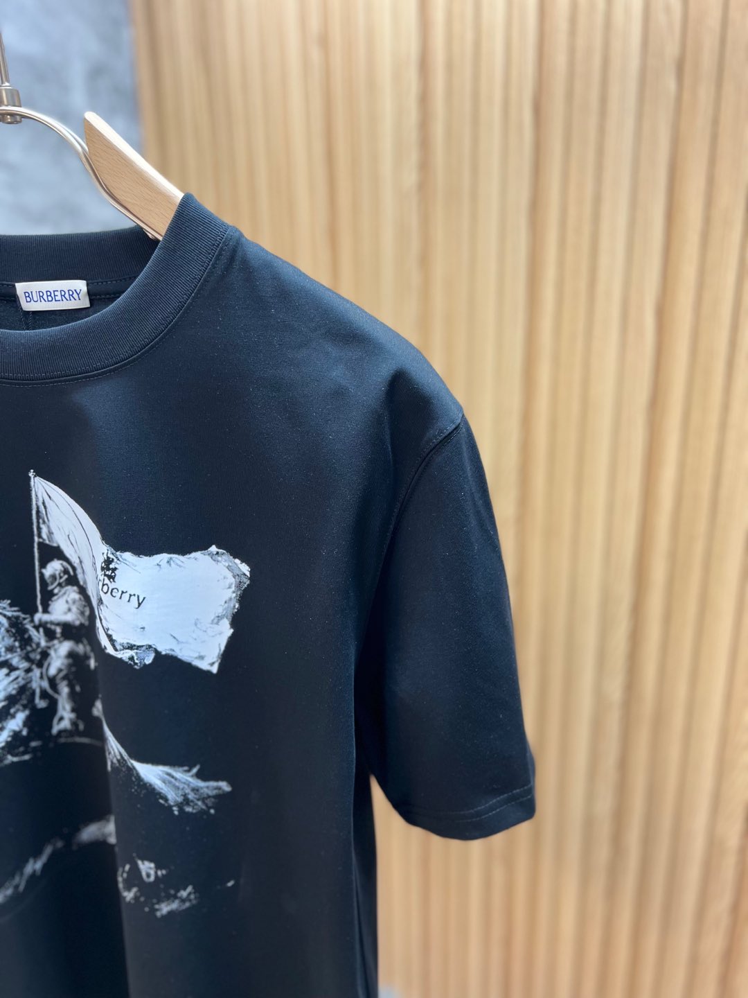 t シャツ burberryコピー シンプル 純綿Tシャツ 男女兼用 トップス 短袖 ブラック_6