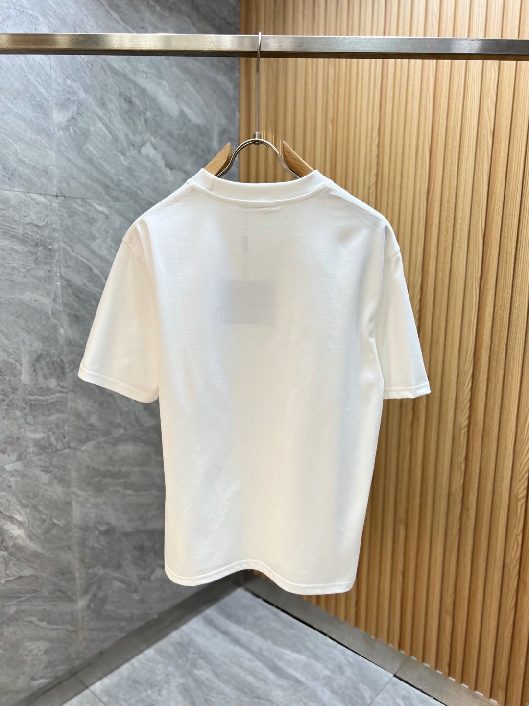 t シャツ バーバリー メンズ偽物 抗菌防臭 シンプル 純綿Tシャツ 男女兼用 トップス 短袖 ホワイト_2