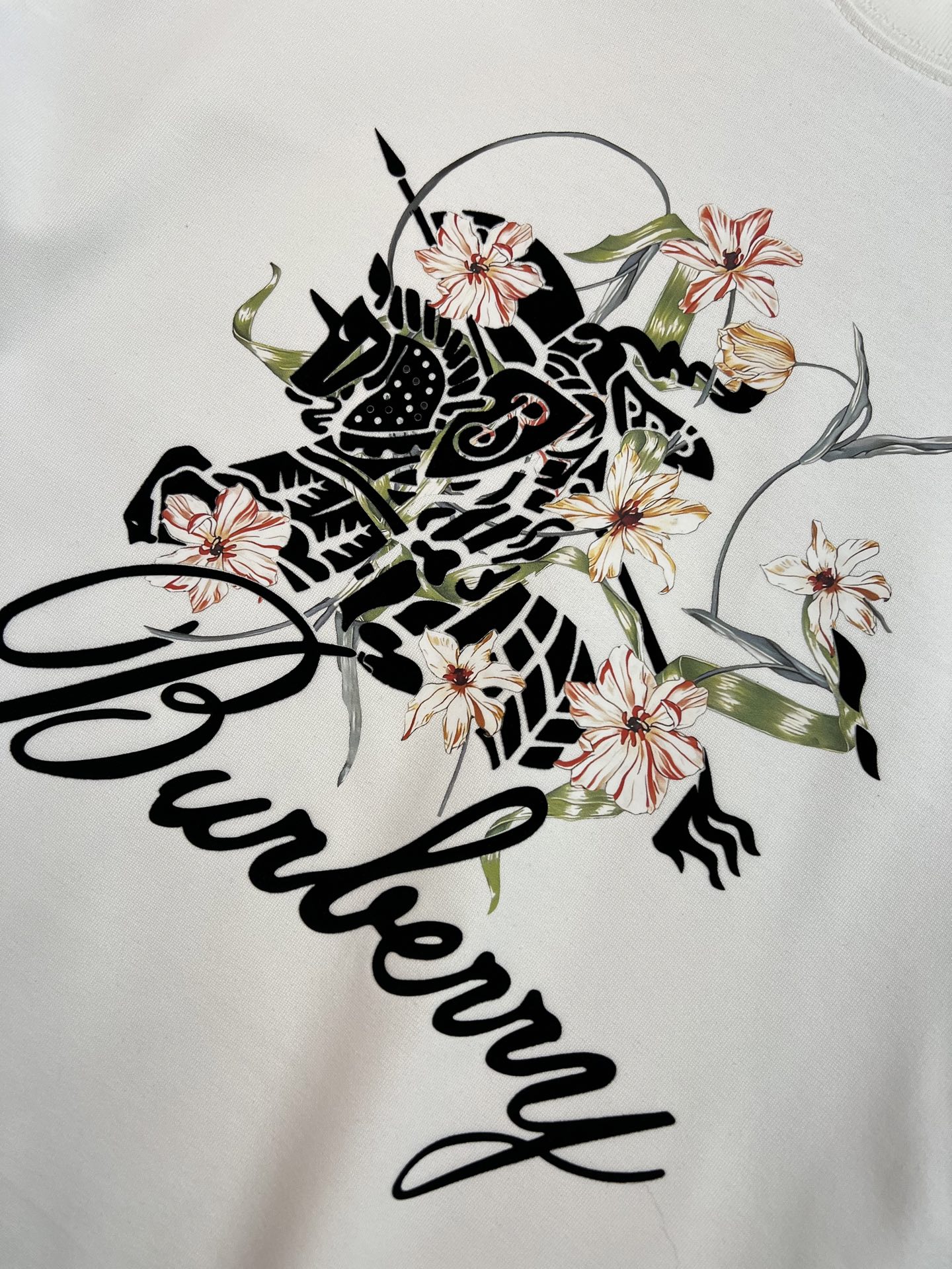 バーバリー t シャツ チェック偽物 純綿Tシャツ 柔らかい 男女兼用 トップス 短袖 ホワイト_5