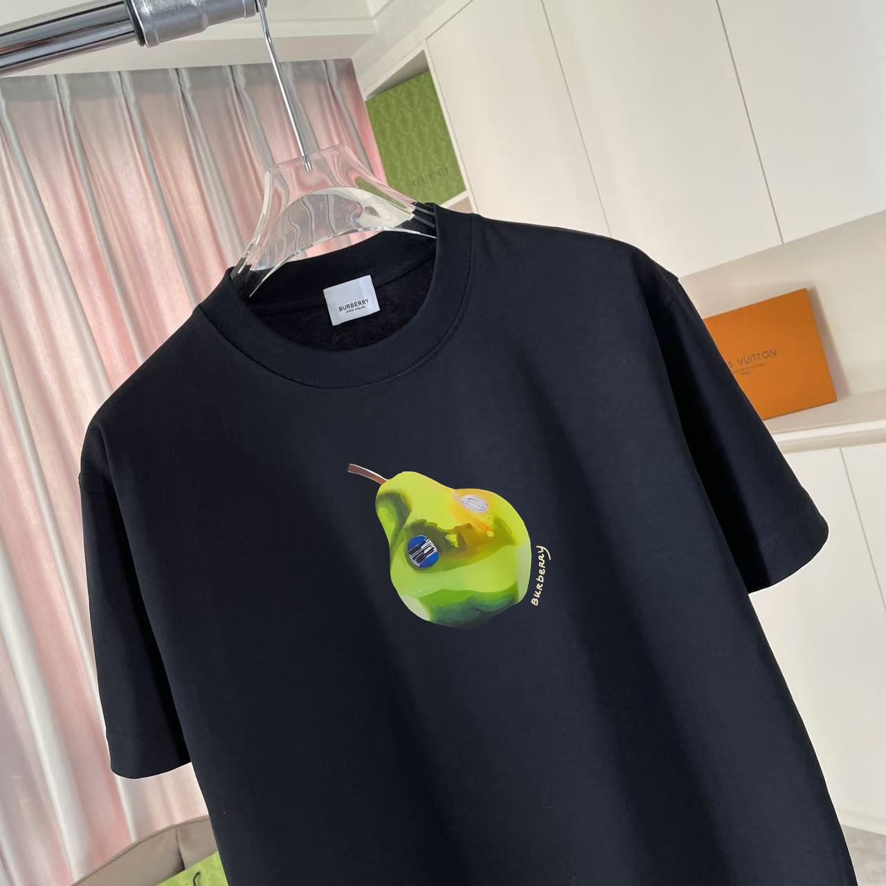 バーバリー t シャツ メルカリコピー 純綿 柔らかい プリント トップス 短袖 ブラック_2