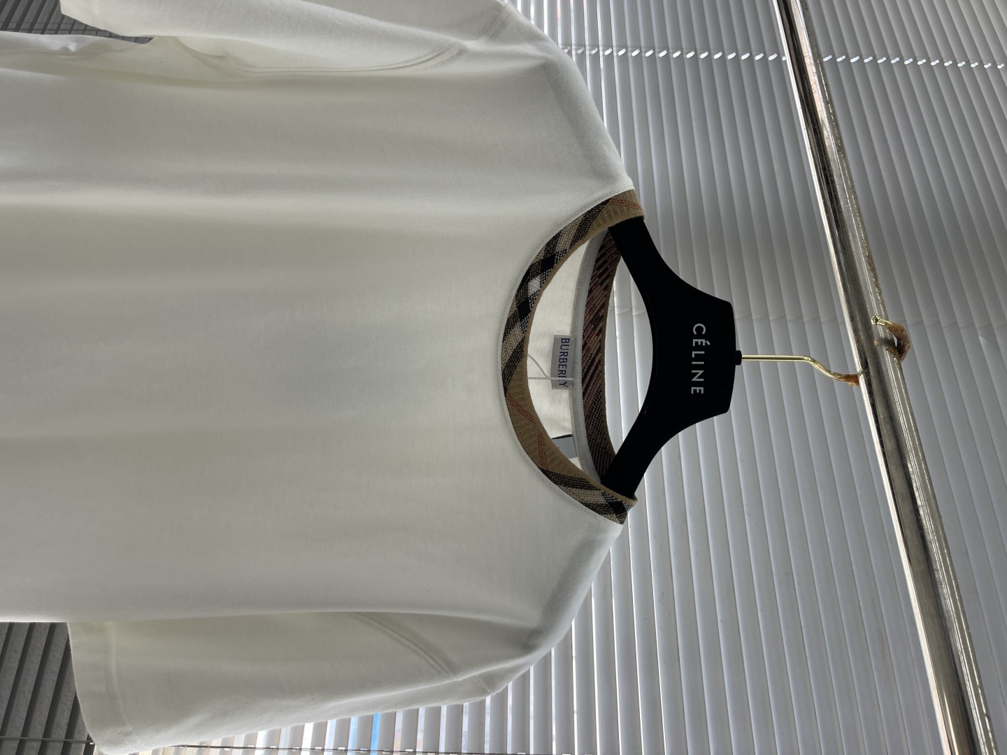 バーバリー ブルー レーベル カットソー偽物 純綿tシャツ ゆったり トップス プリント ホワイト_3