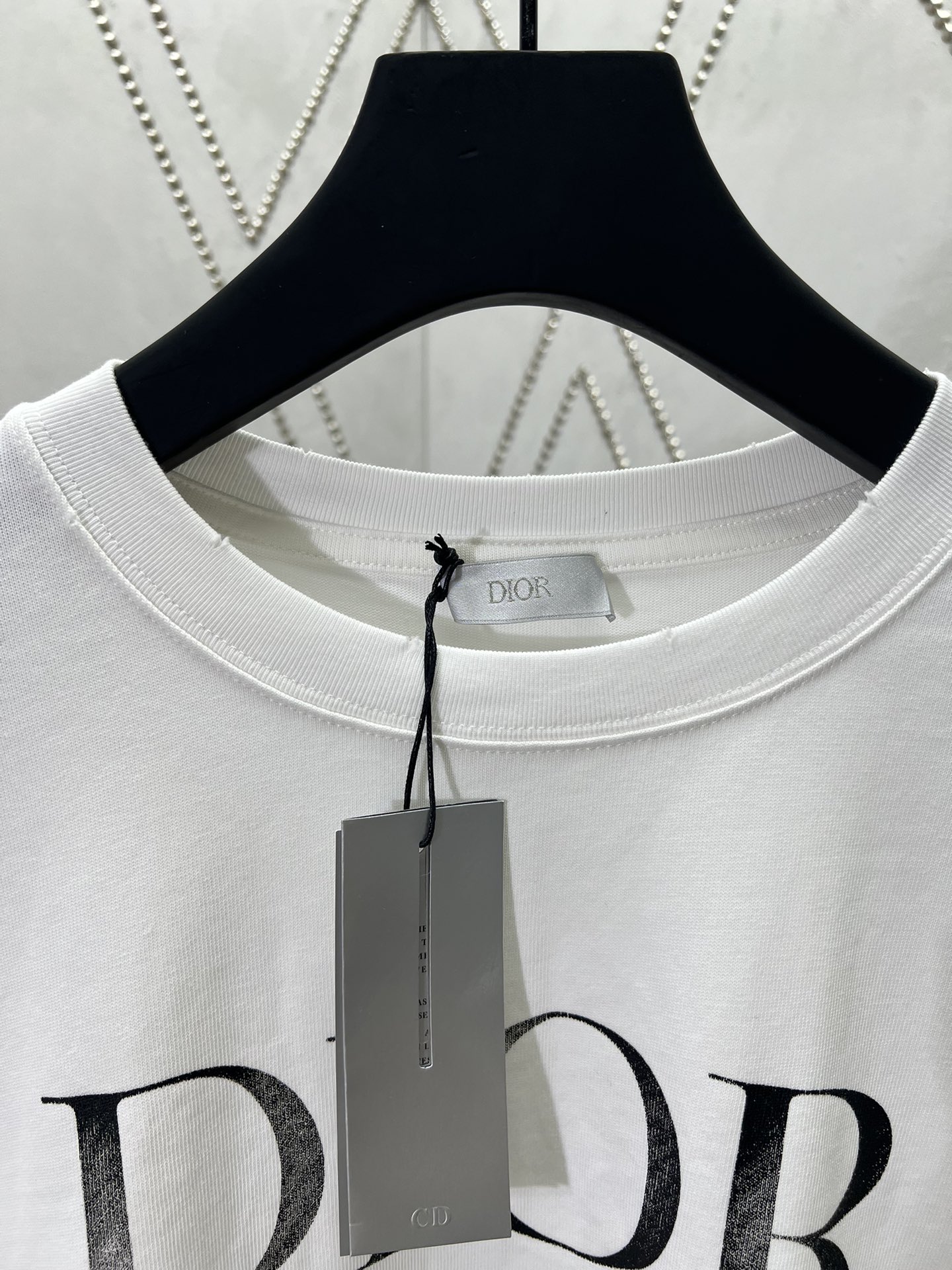 定番人気 レディース ディオールtシャツ激安通販 トップス プリント 純綿 男女兼用 ホワイト_3
