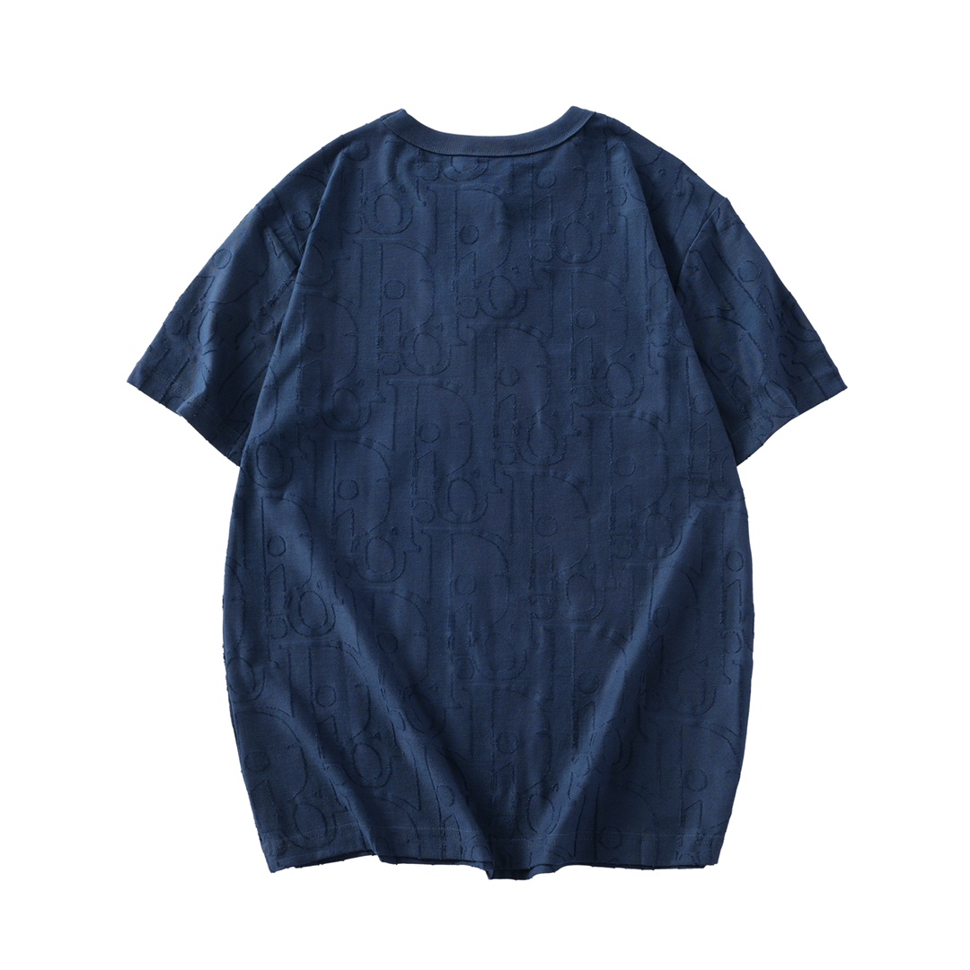 お得品‼ディオール tシャツ コーデ偽物トップス プリント 純綿 男女兼用 ブルー_2