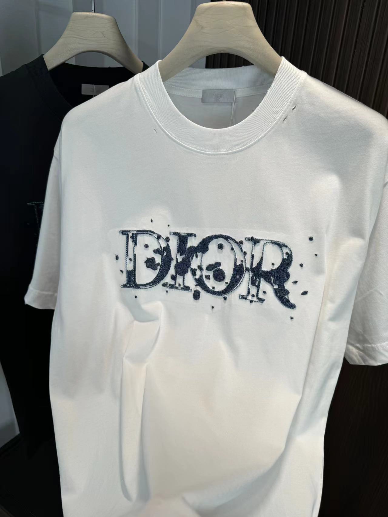 ディオール tシャツ 新作スーパーコピートップス 純綿 上質 男女兼用 プリント ホワイト_2