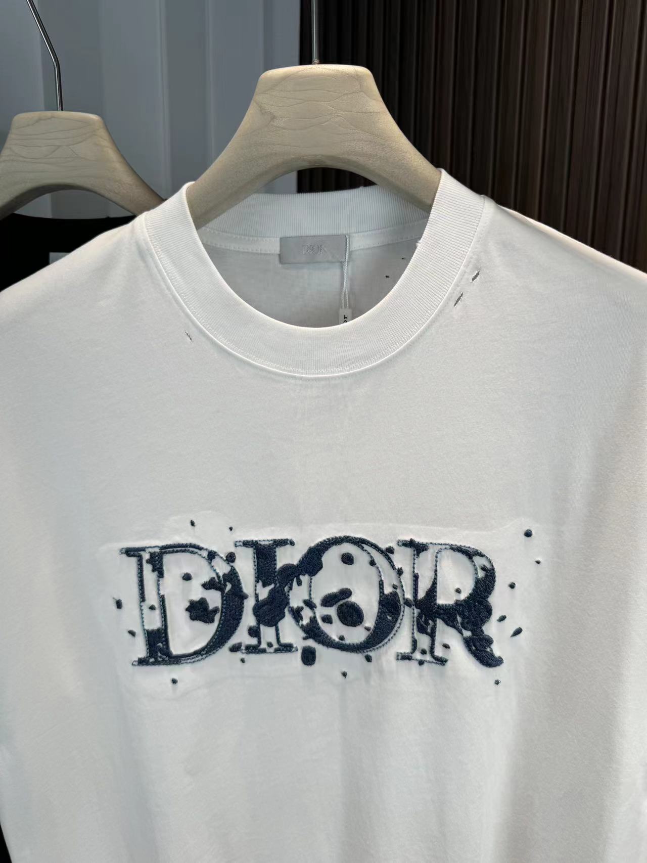 ディオール tシャツ 新作スーパーコピートップス 純綿 上質 男女兼用 プリント ホワイト_3