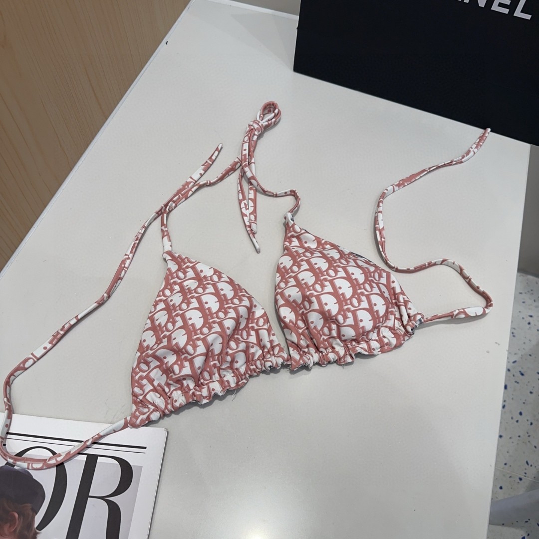 ディオールイメージコピー 水着 セクシー ビキニ 美脚 花柄 優雅レディ ピンク_3