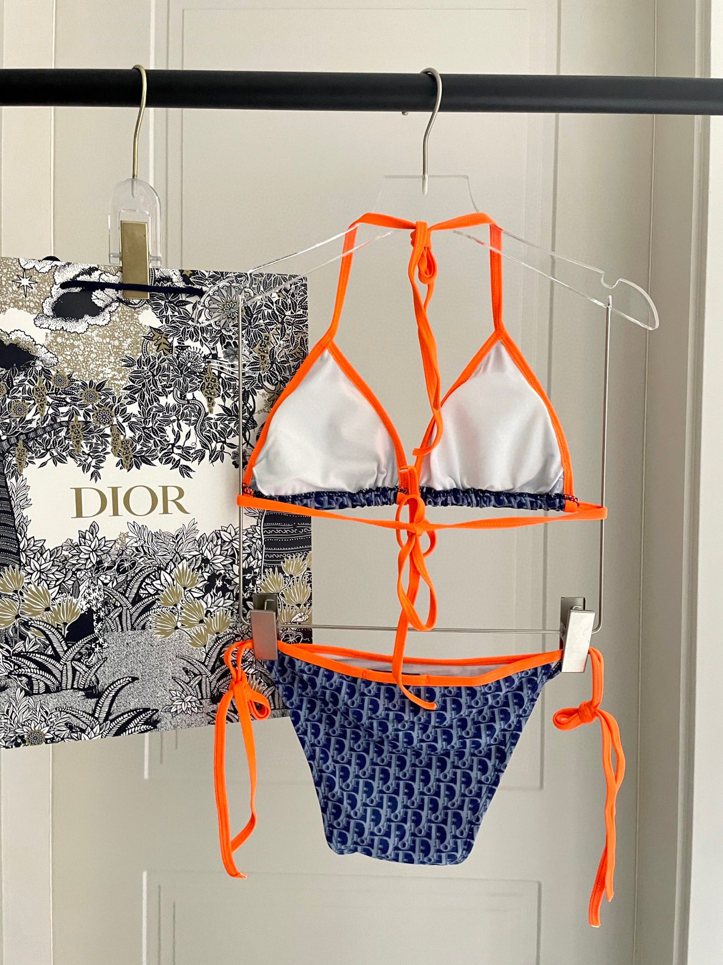 お洒落！dior 水着女性Ｎ級品 セクシー ビキニ 美脚 花柄 優雅レディ ブルー_4