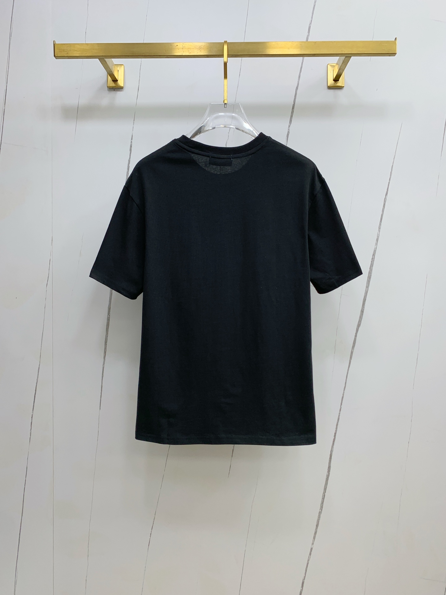 chanel クロップ t シャツ偽物 ゆったり トップス 純綿 ロゴプリント 男女兼用 ブラック_8