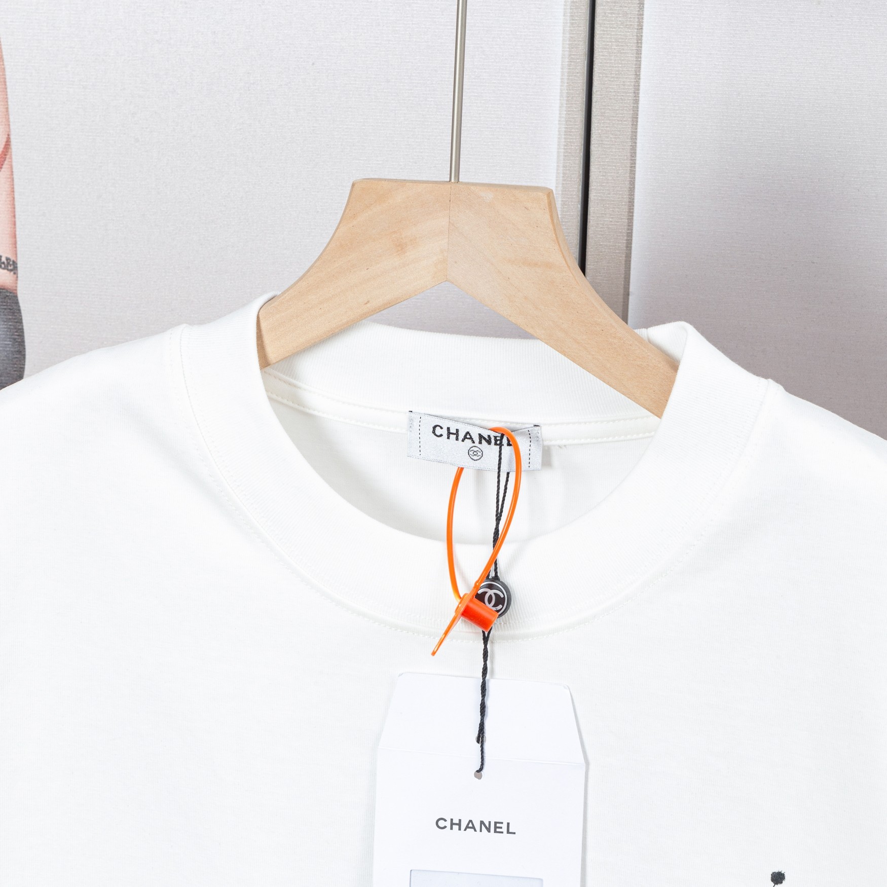 大販売 chanel ロゴ t シャツスーパーコピー ゆったり トップス 純綿 ロゴプリント A009 ホワイト_3