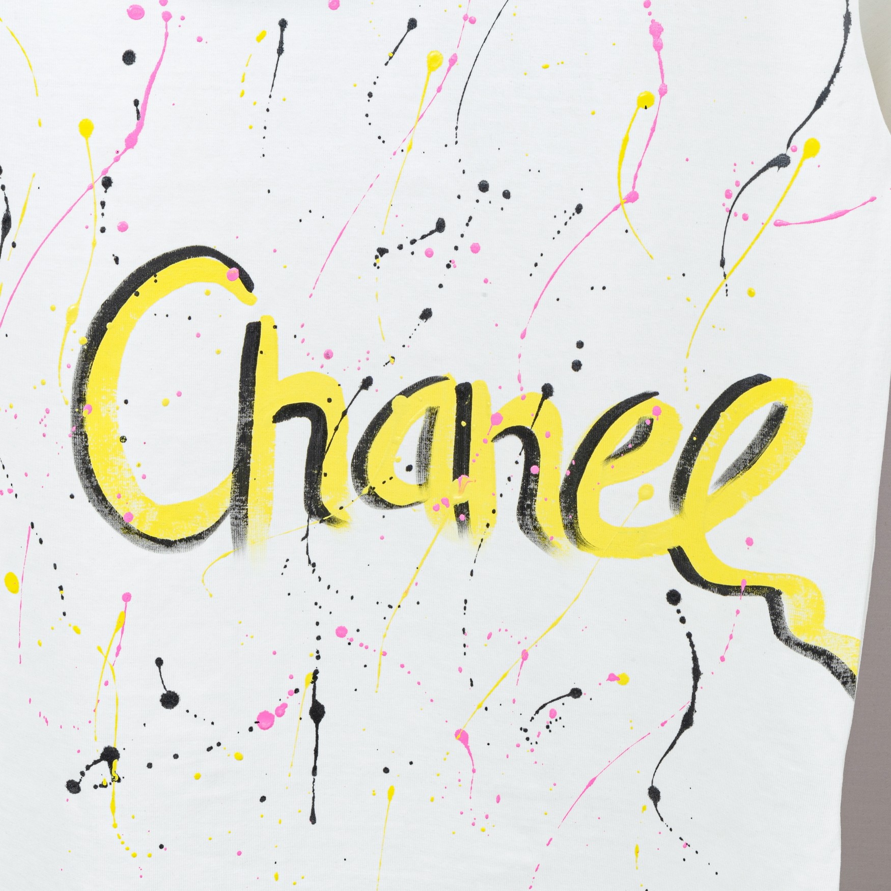 大販売 chanel ロゴ t シャツスーパーコピー ゆったり トップス 純綿 ロゴプリント A009 ホワイト_7