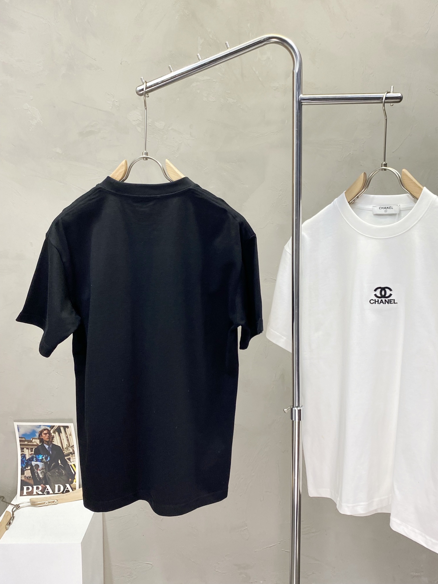 chanel ヴィンテージ t シャツ偽物 ゆったり トップス 純綿 カジュアル メンズ 2色可選_3