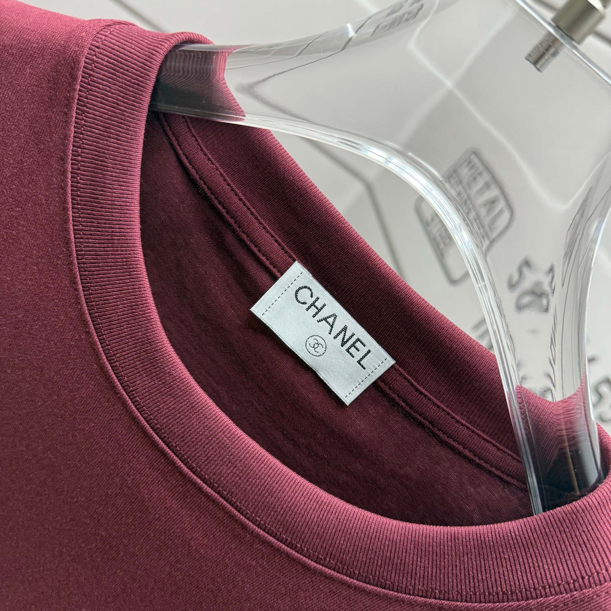 chanel 新作 t シャツスーパーコピー ゆったり トップス 純綿 カジュアル レッド_3