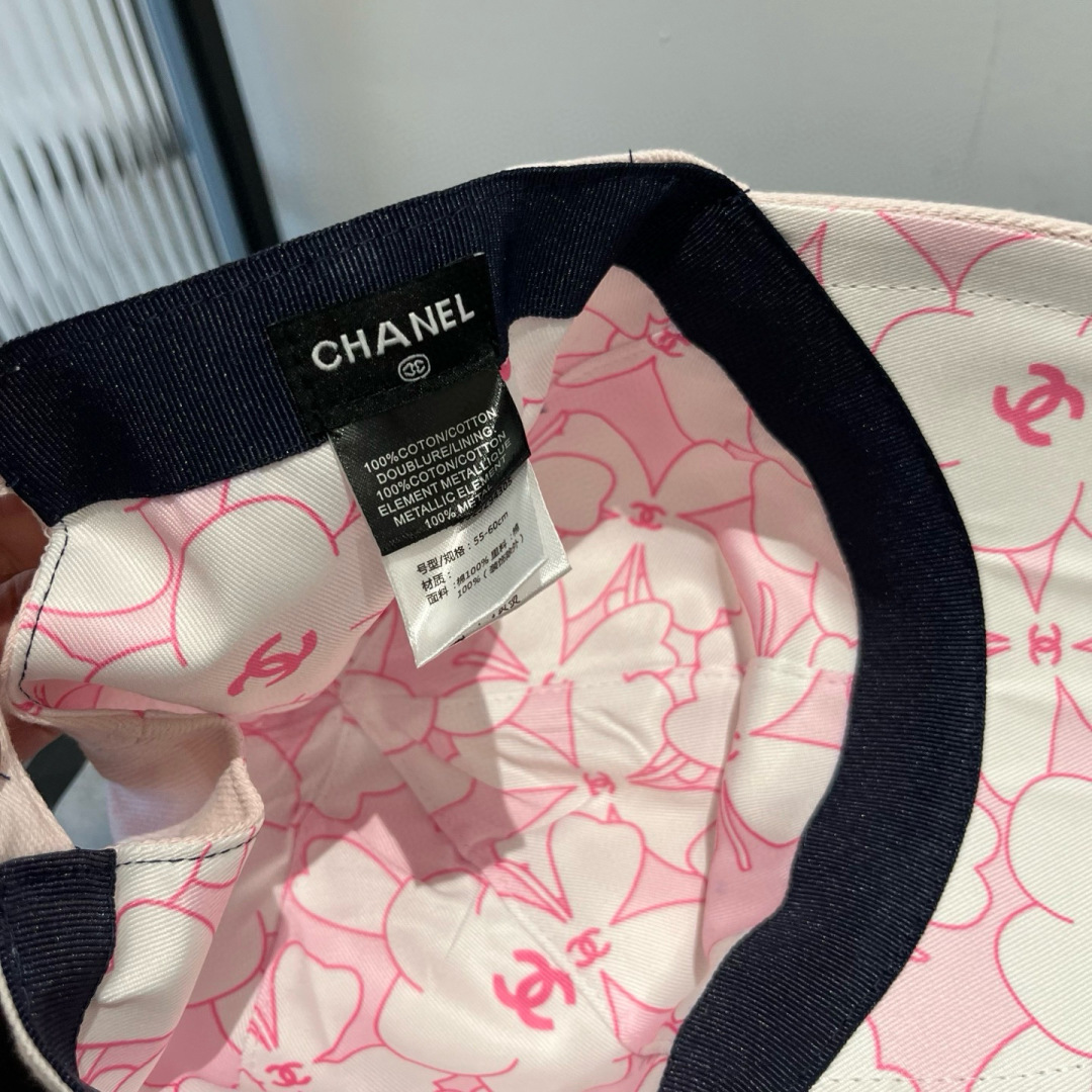 メンズ シャネルキャップスーパーコピー 帽子 シンプル 日焼け止め 幅57cm ロゴ刺繍 ピンク_7