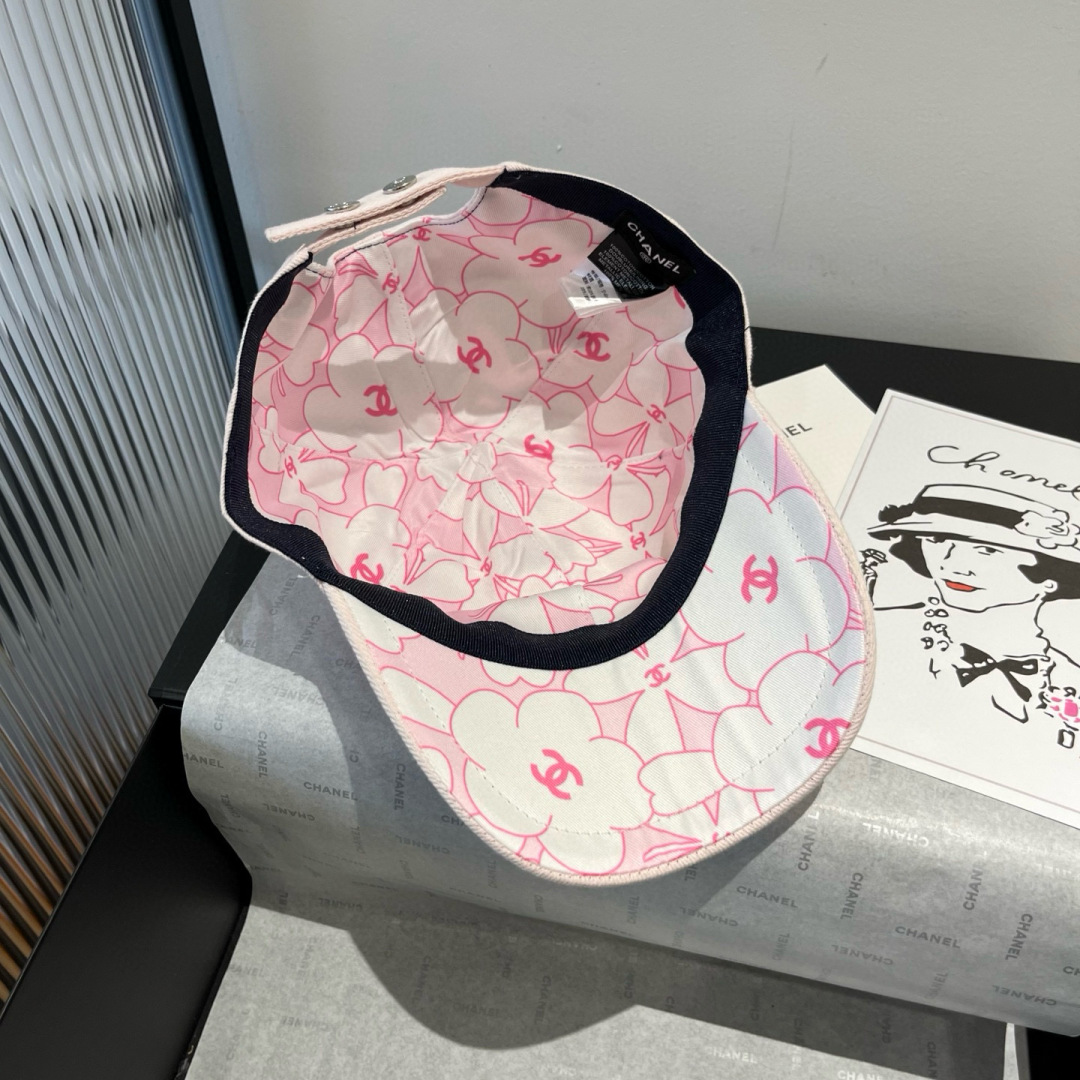 メンズ シャネルキャップスーパーコピー 帽子 シンプル 日焼け止め 幅57cm ロゴ刺繍 ピンク_8