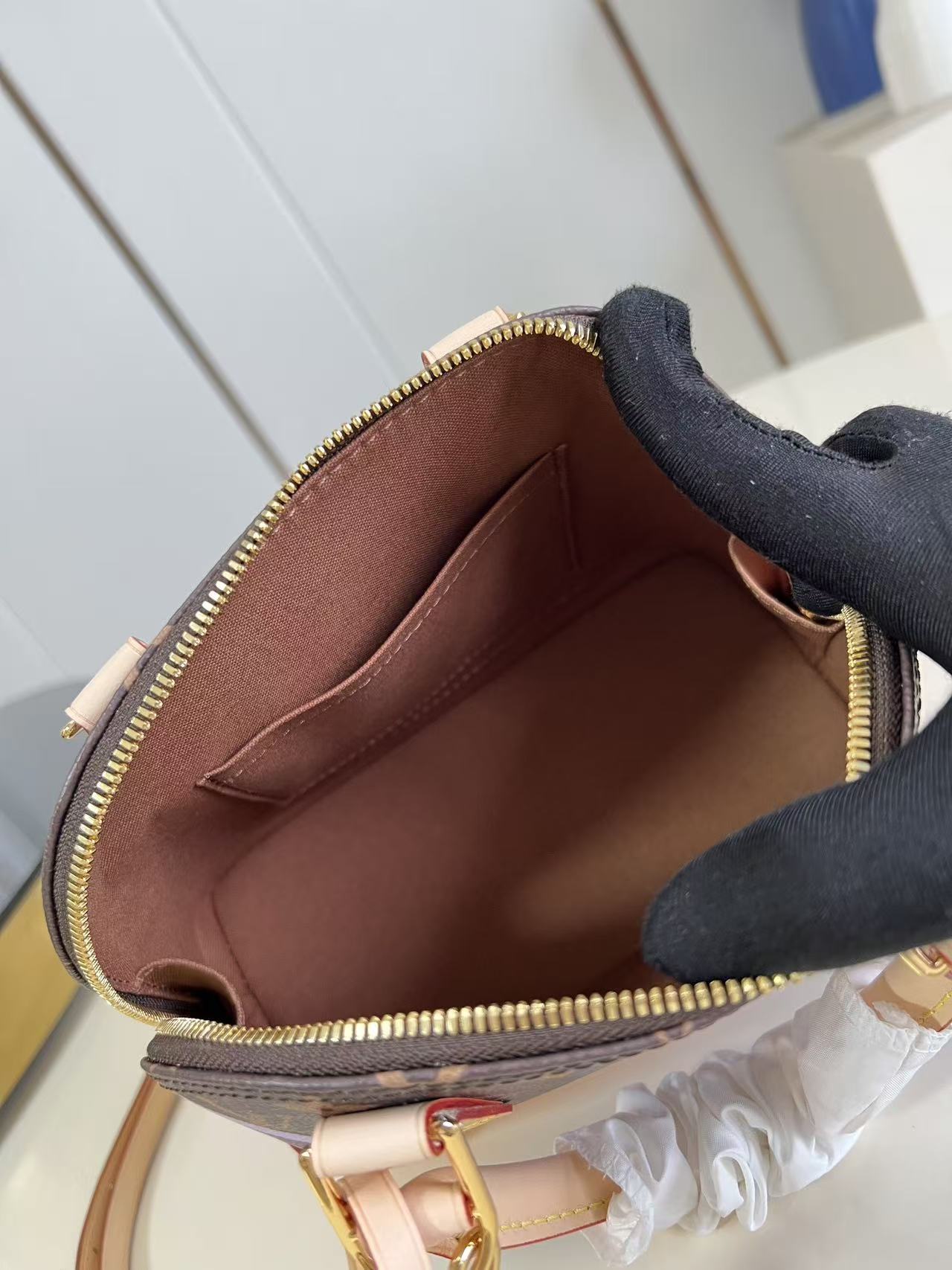 LV最新作品 ルイヴィトンバッグ アルマコピー ハンドバッグ 本革 レザー 花柄 ブラウン_11