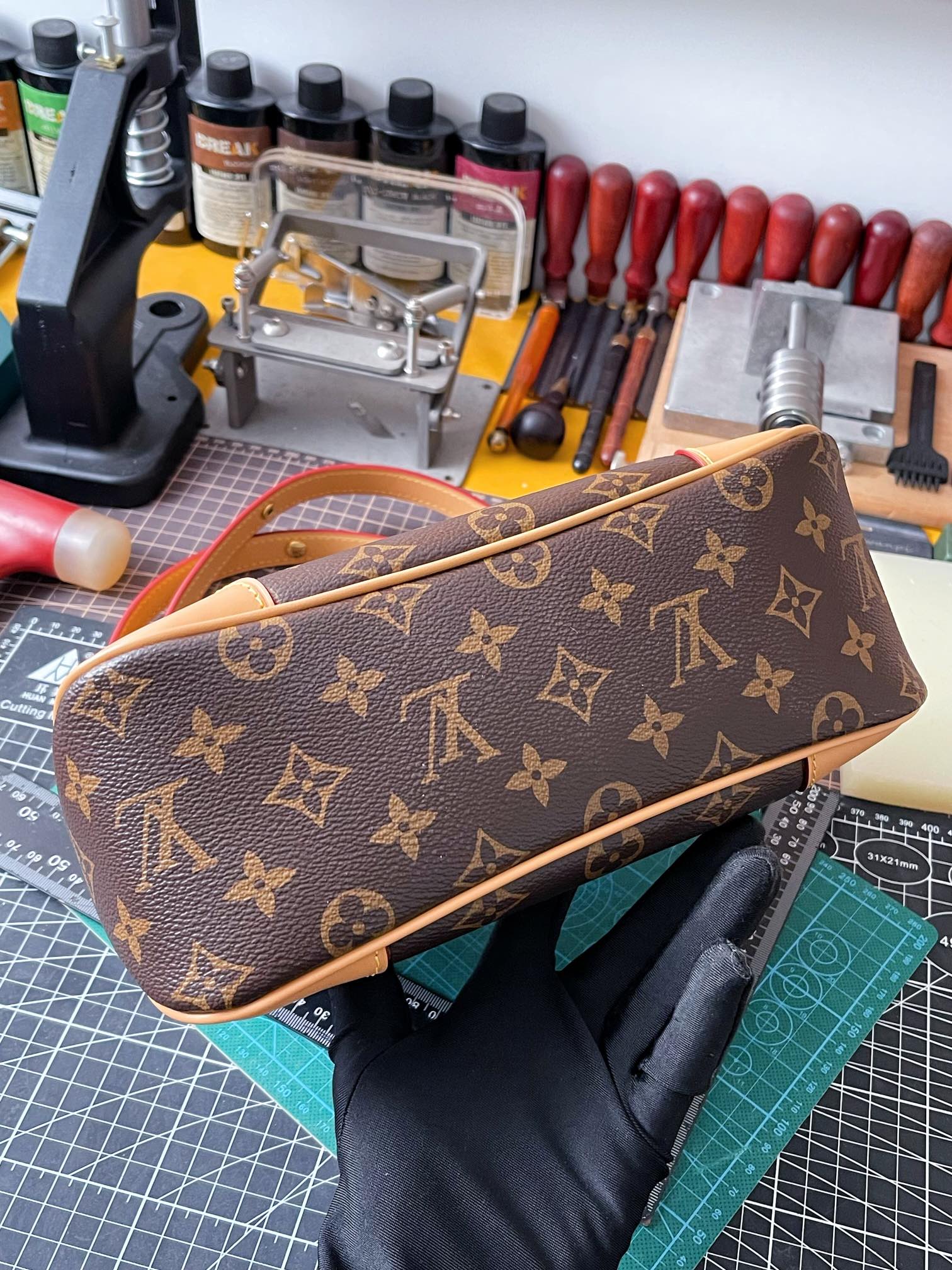 LV ヴィトン バッグ 色移り激安通販 ハンドバッグ 本革 レザー 柔らかい M45832 ブラウン_9