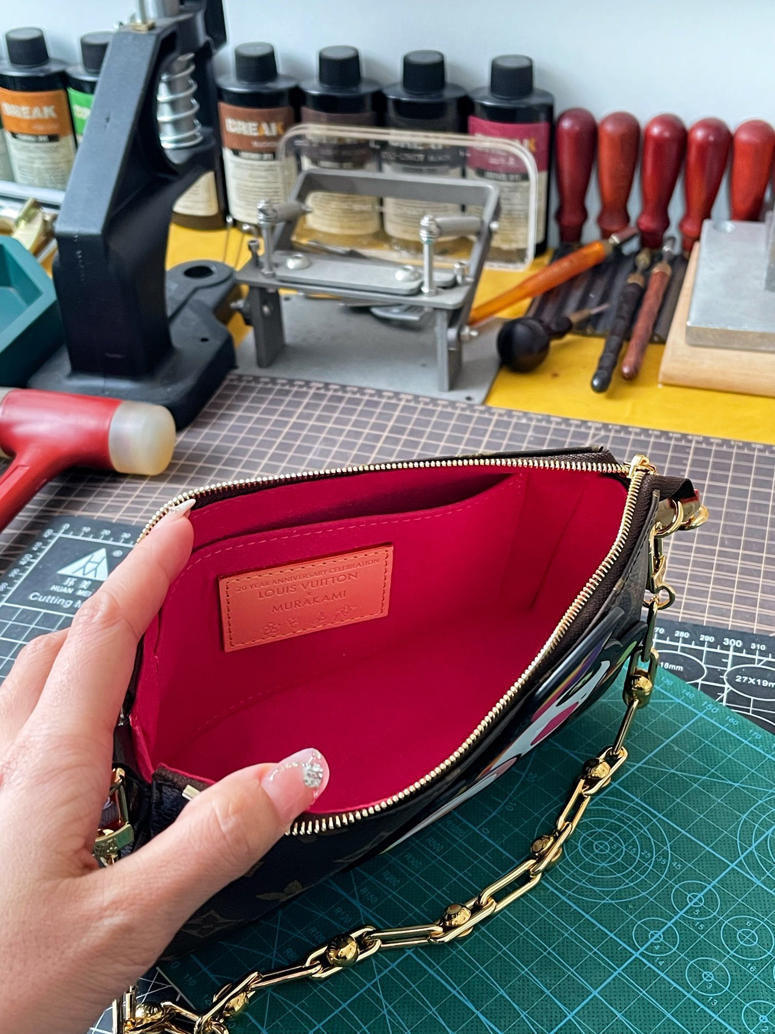 LV お手頃価格でヴィトンバックインバック偽物 ハンドバッグ 本革 レザー M13440 ブラウン_6