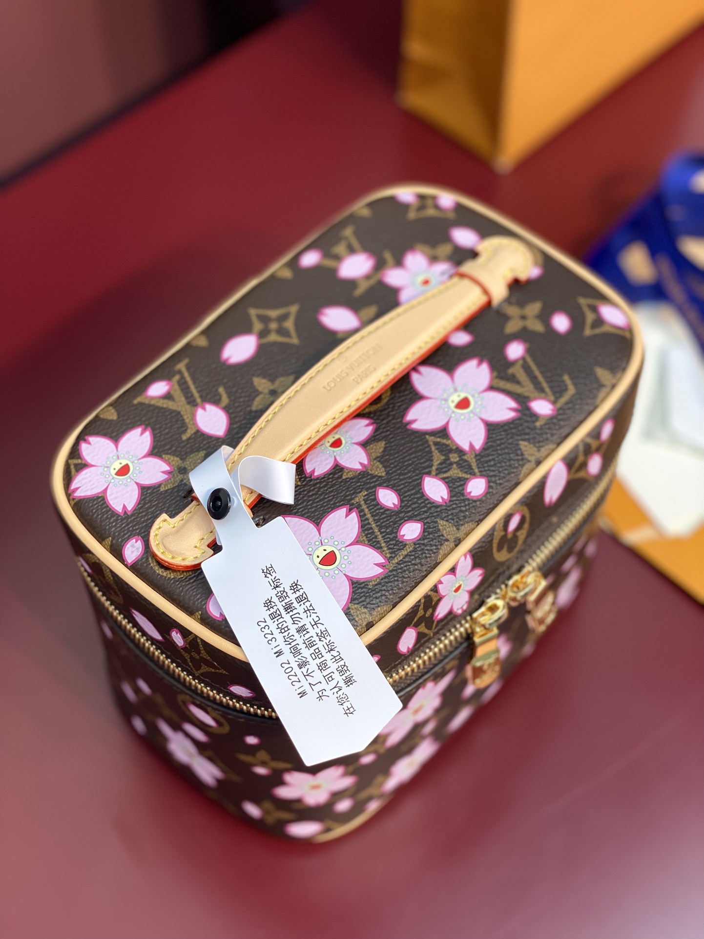 ルイヴィトンバッグ 小さめスーパーコピー M14181 化粧バッグ 桜プリント 斜め掛け ブラウン_8