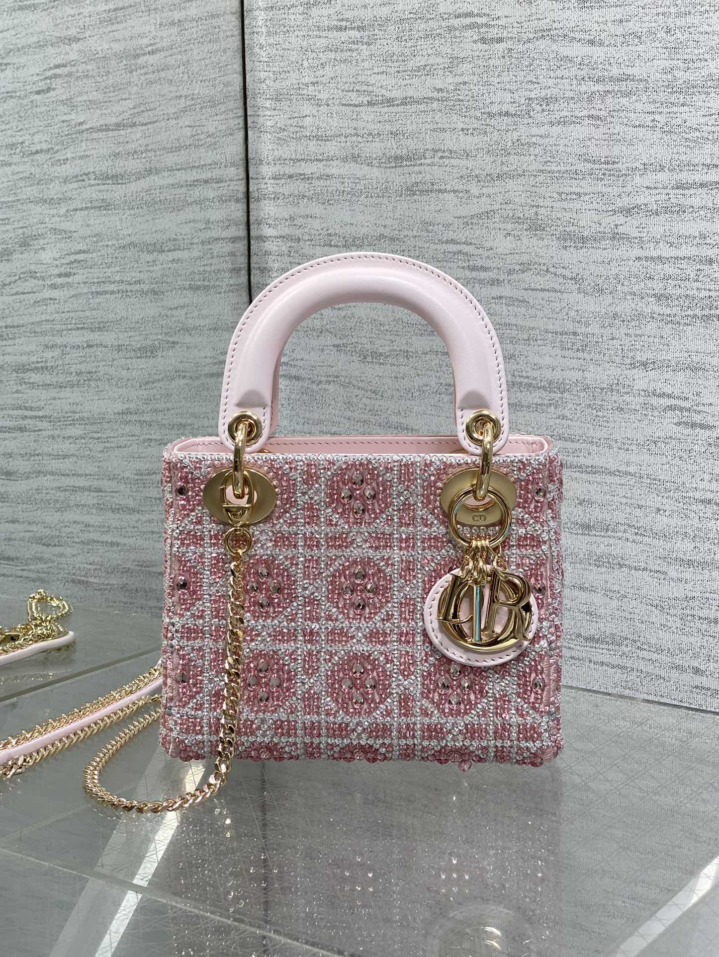 dior ブック トートコピー 優雅レディ ハンドバッグ 本革 レザー ファッション感 ピンク_3