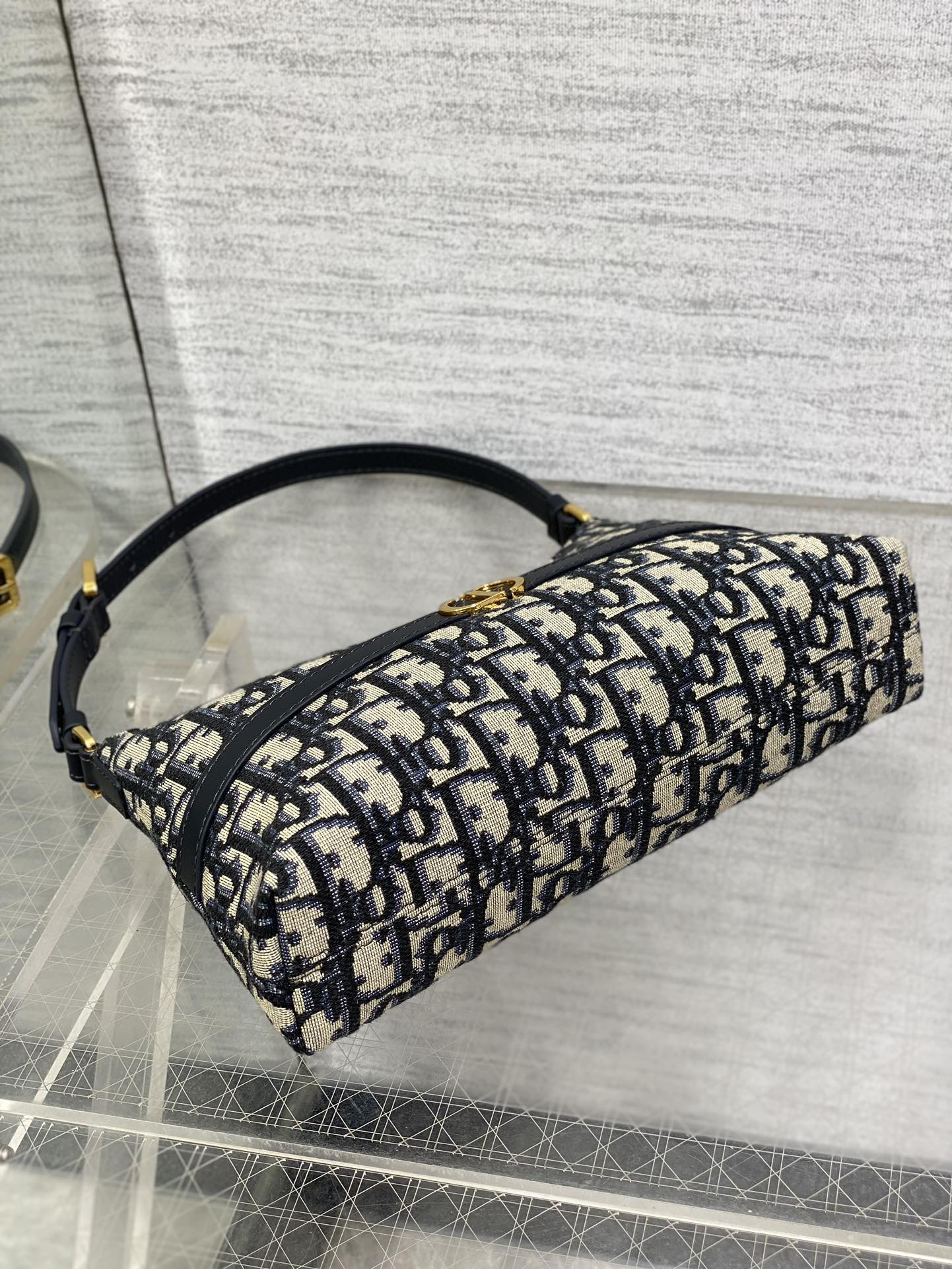 dior ショルダー バッグ レディ偽物 ハンドバッグ 優雅レディ シンプル 本革 レザー ブラック_4