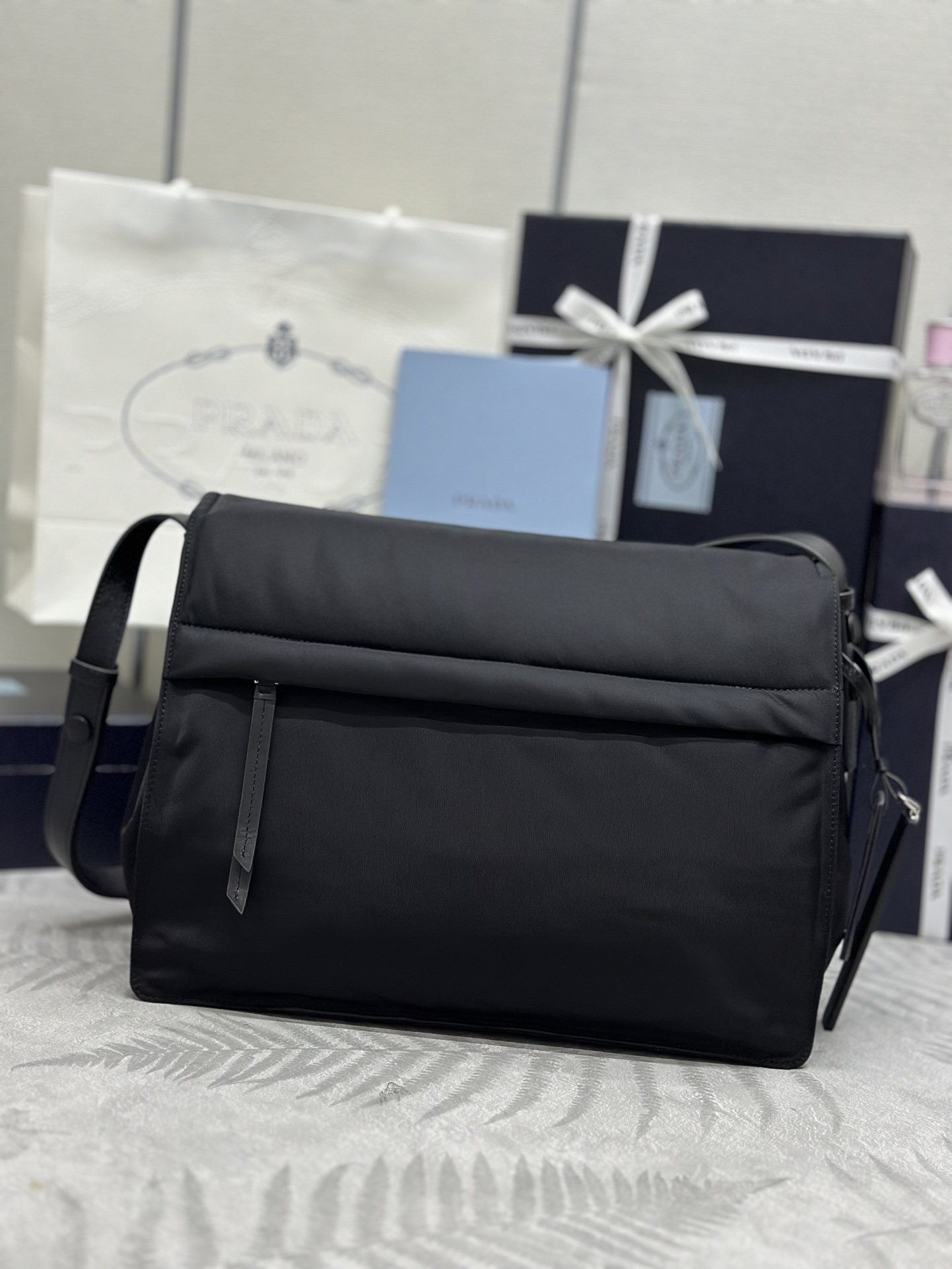 プラダバッグ 結婚式Ｎ級品 斜め掛けバッグ 牛革 レザー 柔らかい 1BD256 ブラック_4