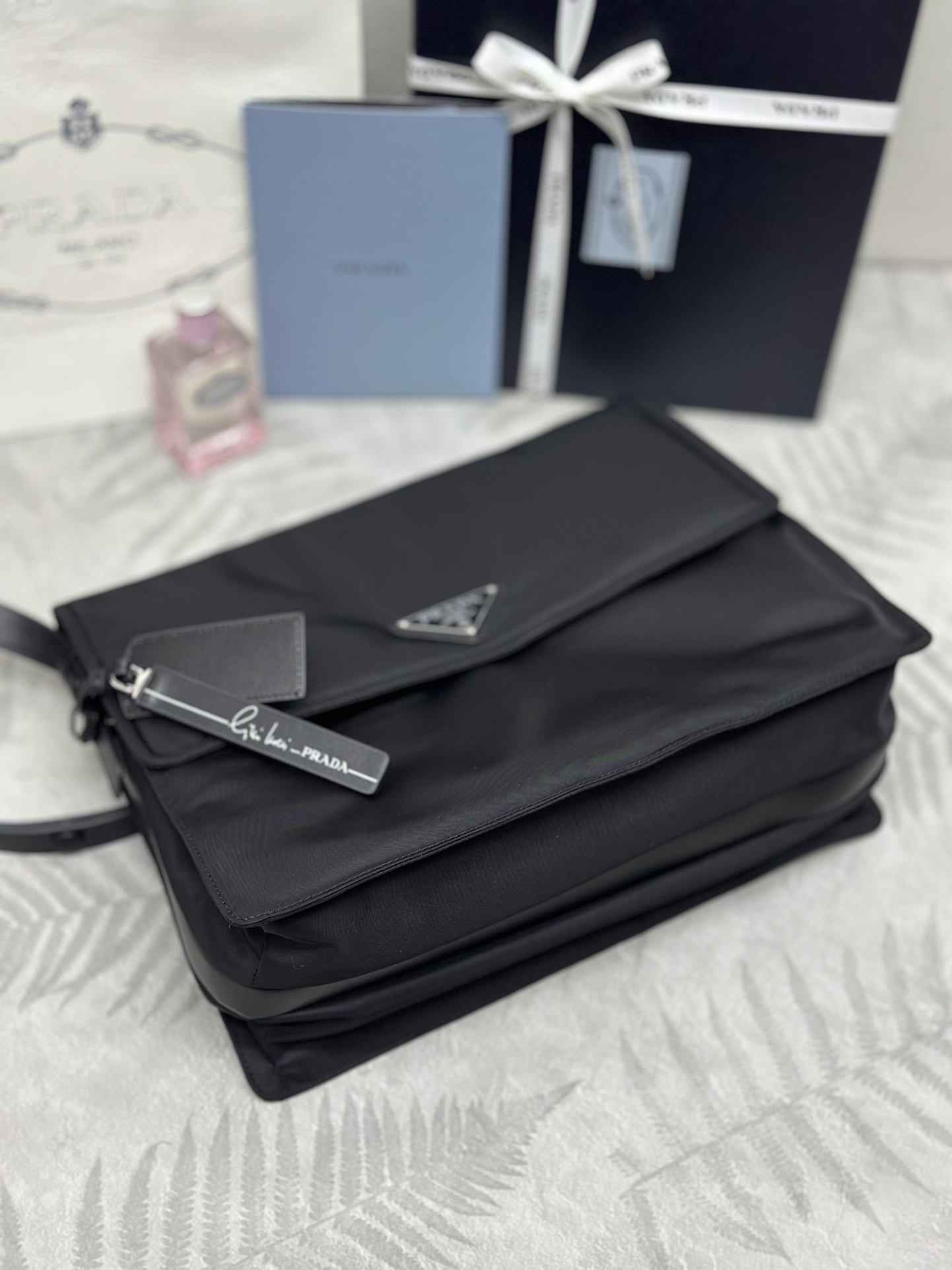 プラダバッグ 結婚式Ｎ級品 斜め掛けバッグ 牛革 レザー 柔らかい 1BD256 ブラック_5