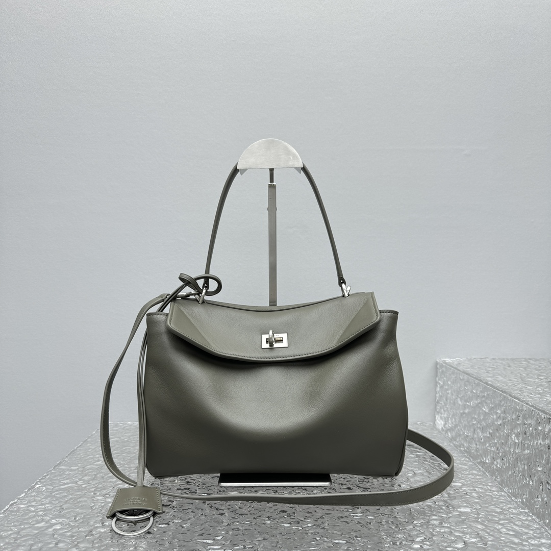 新作品 balenciaga バッグ激安通販 本革 レザー ハンドバッグ 大容量 92866 グレー_5